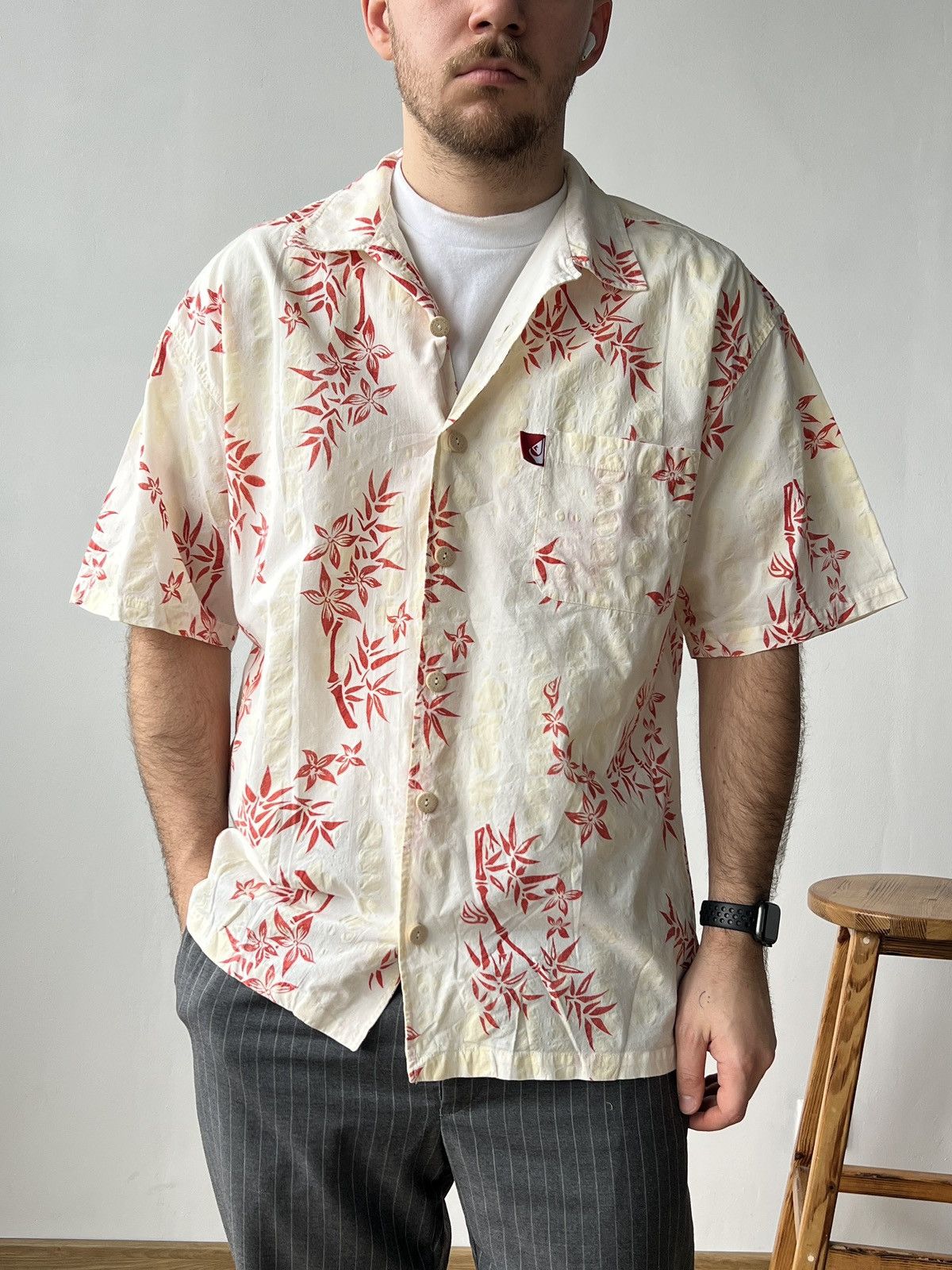 Quiksilver Vintage Quiksilver Men’s Hawaiian Cotton Shirt Size L Size US L / EU 52-54 / 3 - 2 Thumbnail