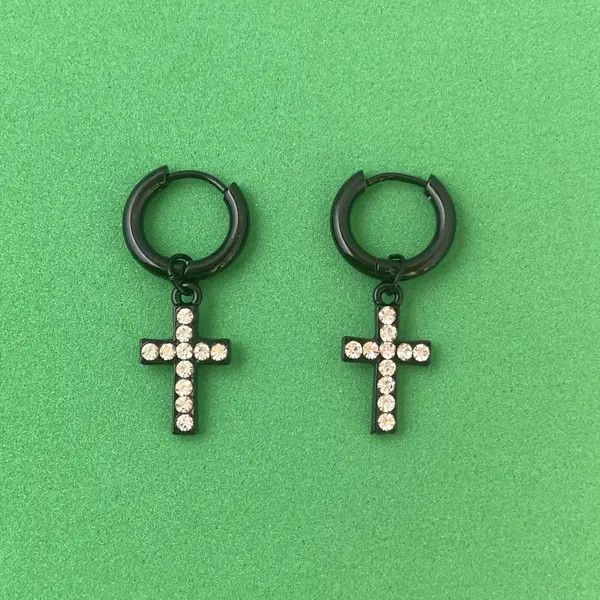 Other Cross Dangle Drop Earrings for Men Women,Cross Earrings Size ONE SIZE - 1 Thumbnail
