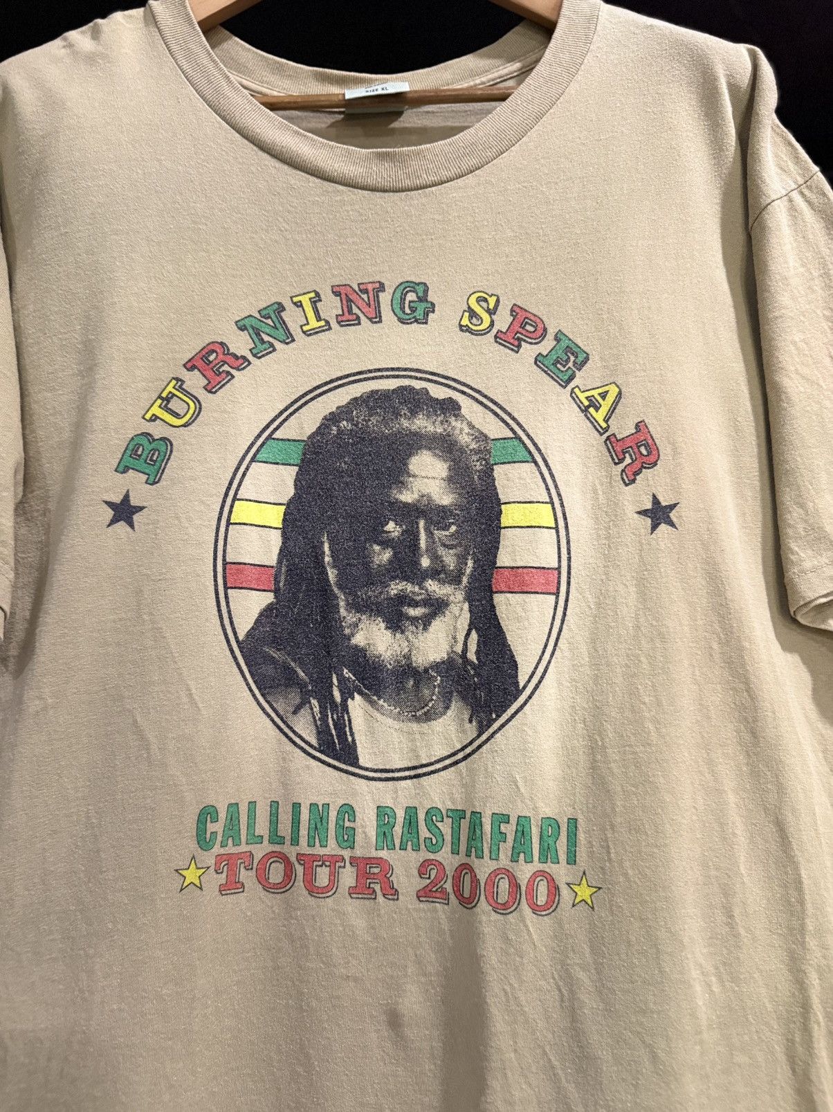 Band Tees × Vintage Vintage Burning Spear Calling Rastafari Tour Faded Tee Size US XL / EU 56 / 4 - 3 Thumbnail