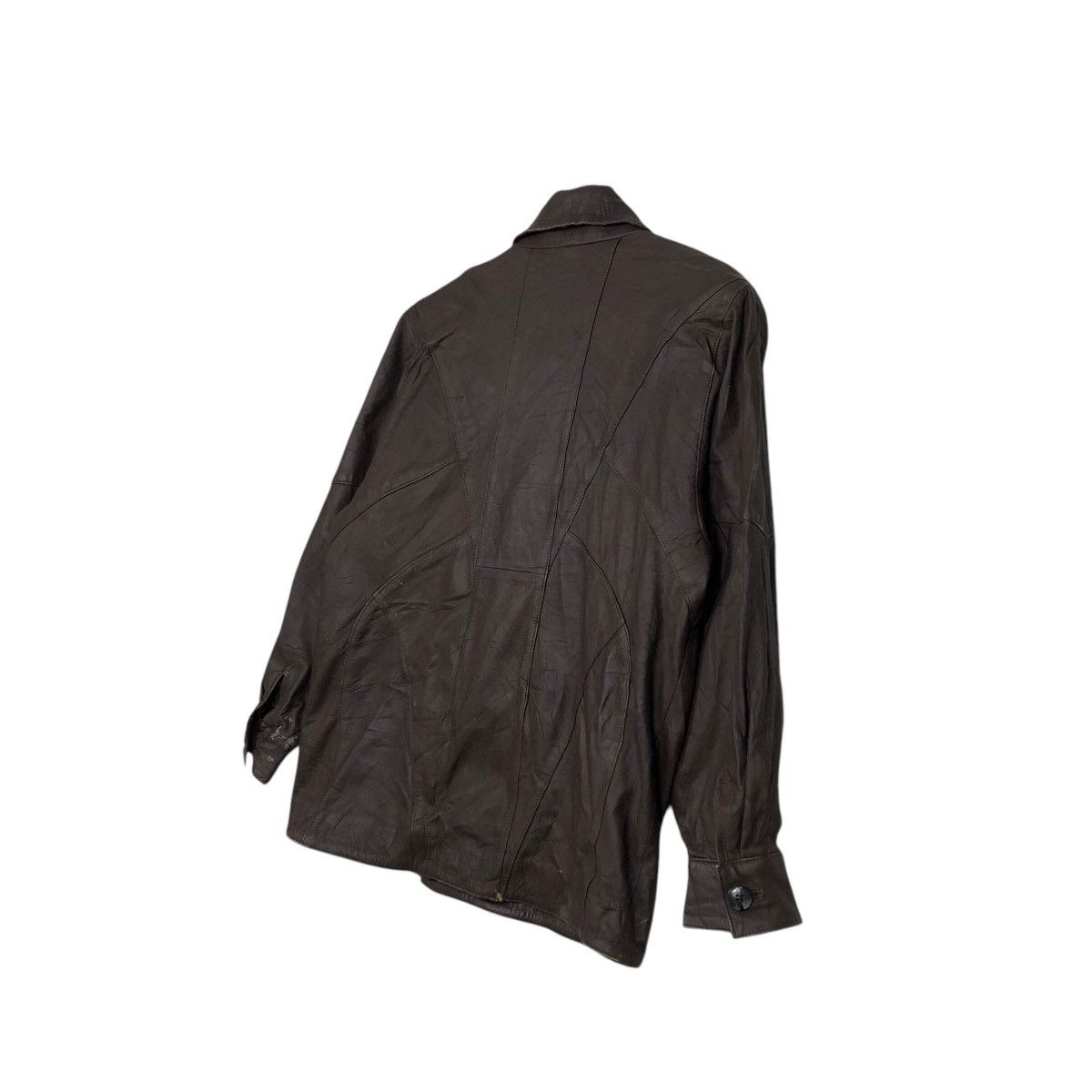 Japanese Brand 📌Vintage Leather Jacket Delta Double Breast Size US M / EU 48-50 / 2 - 11 Thumbnail