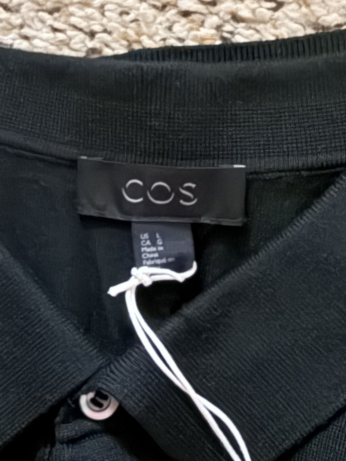 Cos COS Black Polo Shirts Size US L / EU 52-54 / 3 - 3 Thumbnail