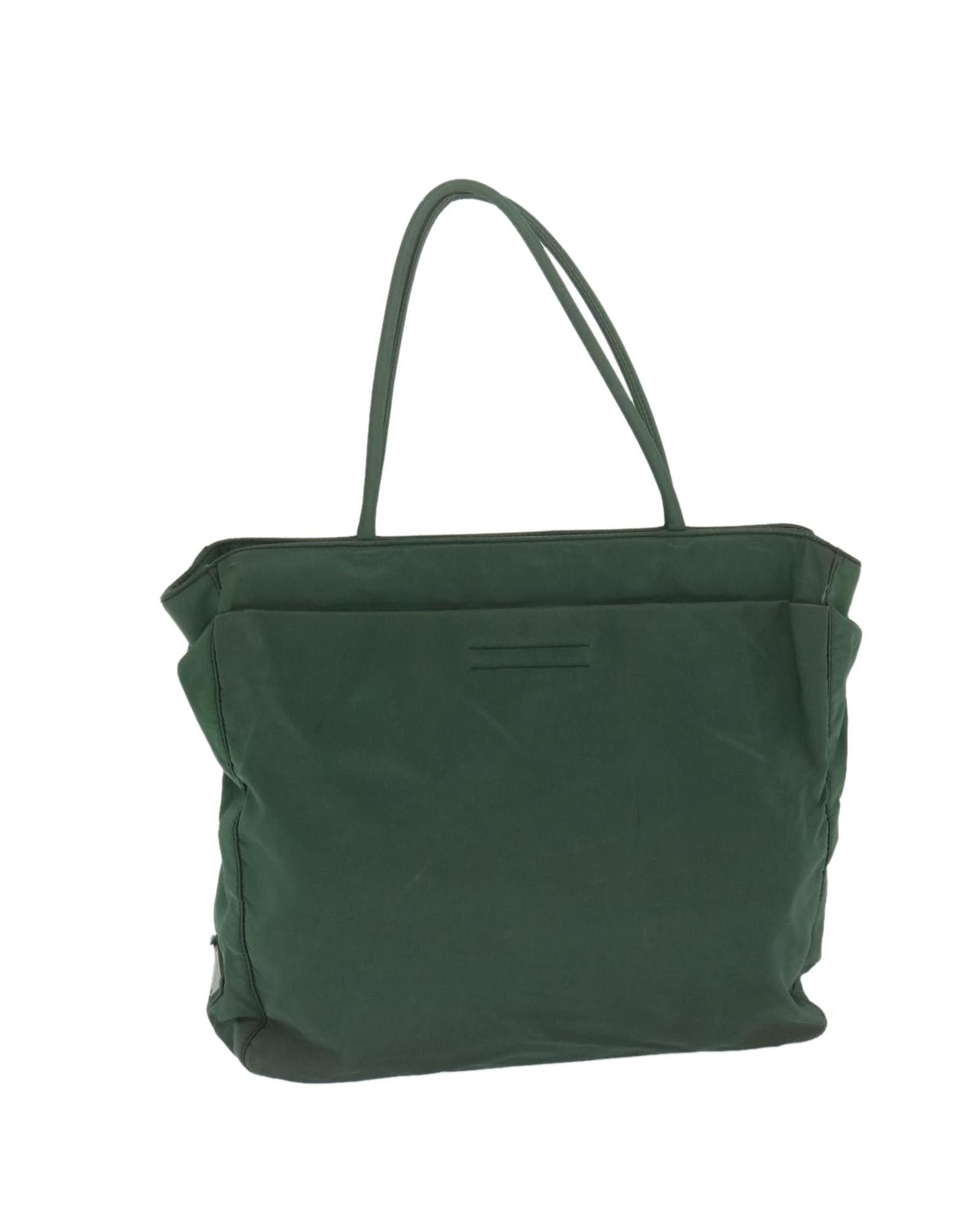 image of Prada Green Synthetic Tessuto Bag By Italian Designer, Women's