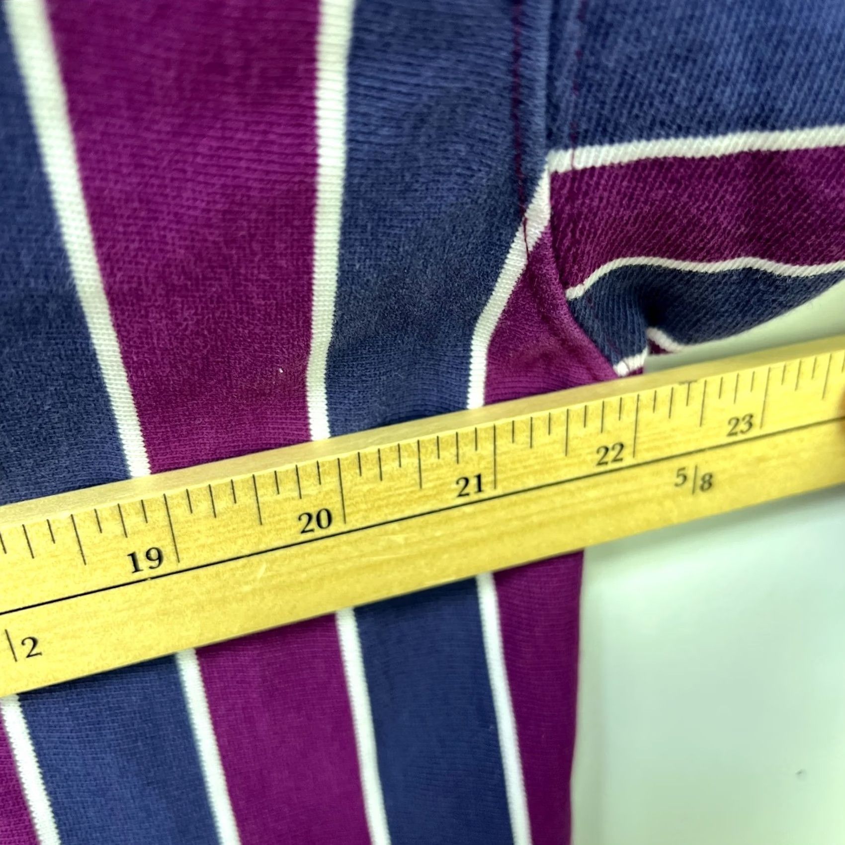 Vintage VINTAGE Rugby Polo Shirt Striped Purple 90s Hunting Logo Button M Men Size US M / EU 48-50 / 2 - 5 Thumbnail