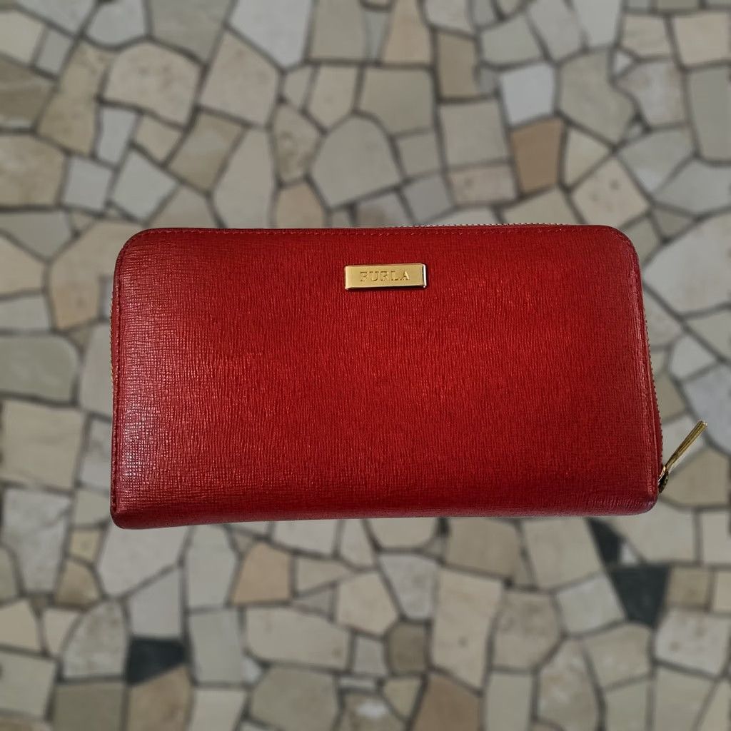 Furla Furla Wallet Zip-Around Leather Full Size Long Red Womens Size ONE SIZE - 1 Thumbnail