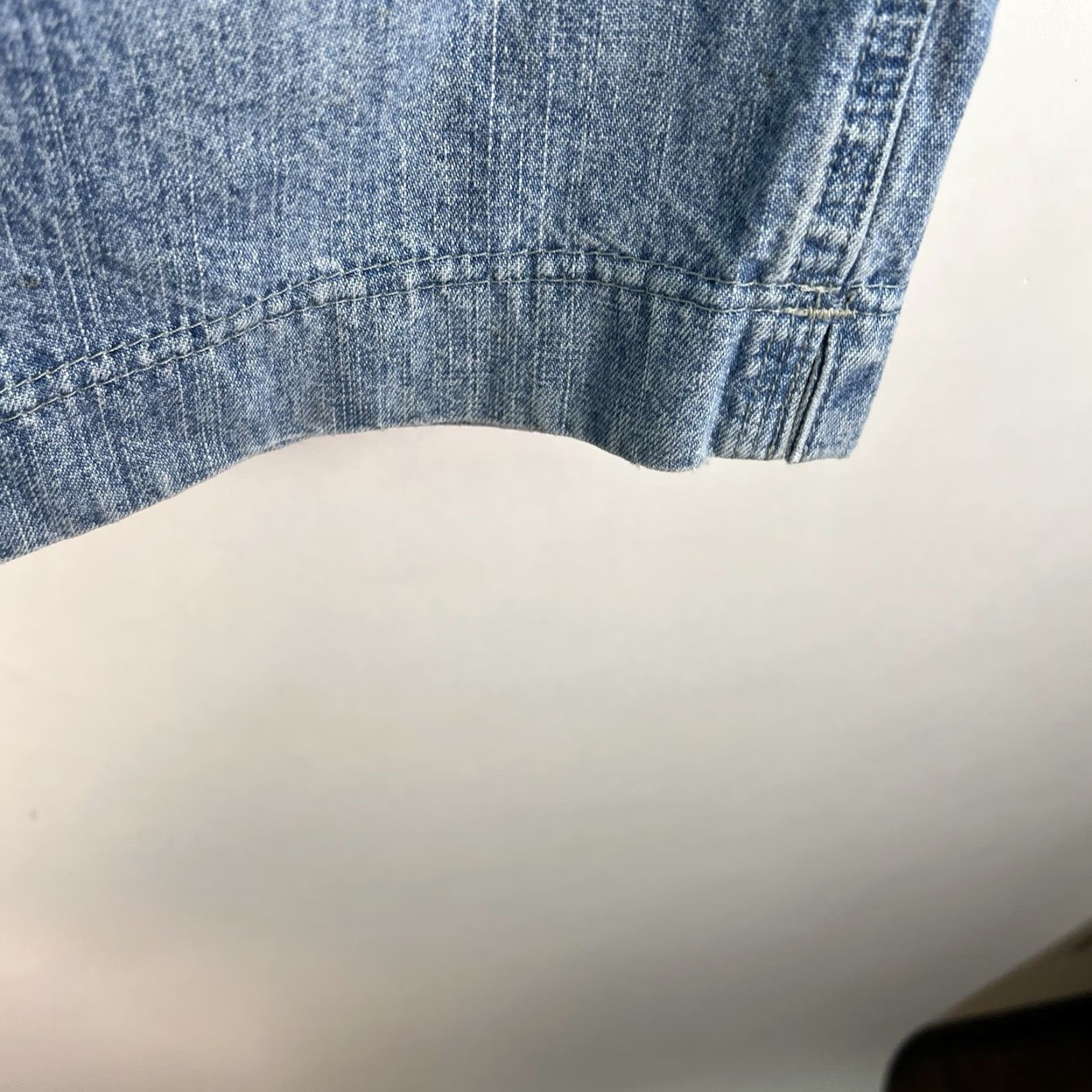 Lee VINTAGE Lee Cargo Denim Jean Jorts Shorts Womens Size 8P Blue 30X18 90s Size 30" / US 8 / IT 44 - 4 Thumbnail