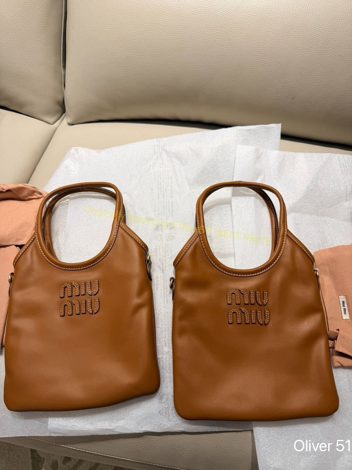 Miu Miu Miu Miu Ivy Mini Tote Bag LLLL22/2609 Size ONE SIZE - 1 Thumbnail