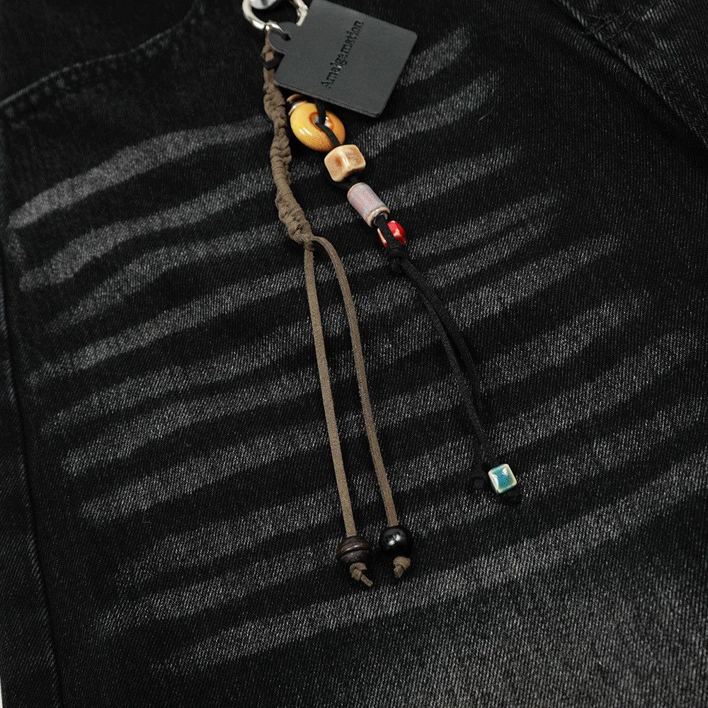 Men's loose hip-hop washed embroidered scimitar jeans