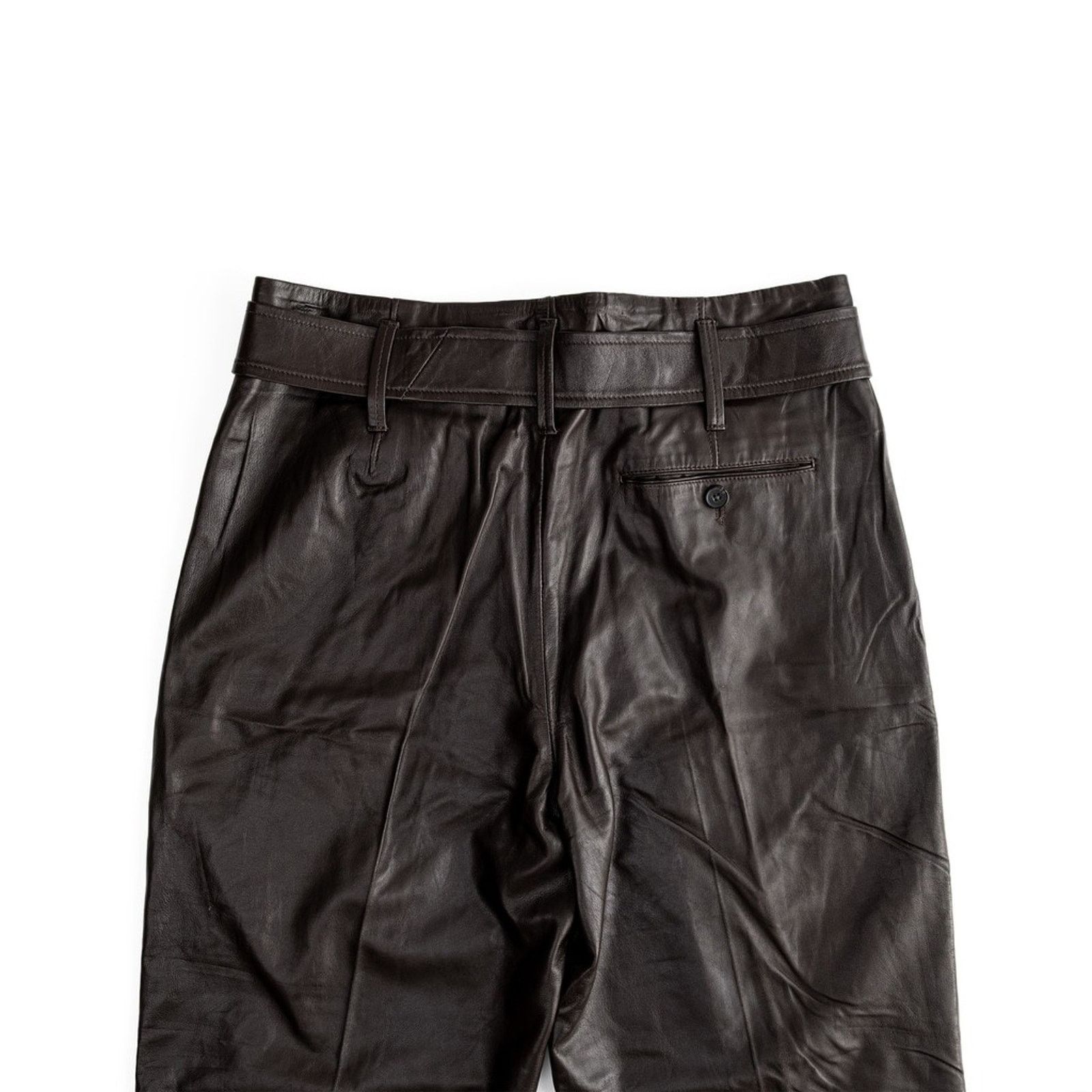 Polo Ralph Lauren NWT Polo Ralph Lauren Lambskin High-Rise Pants Brown Size 12 Size 34" / US 12 / IT 48 - 6 Thumbnail