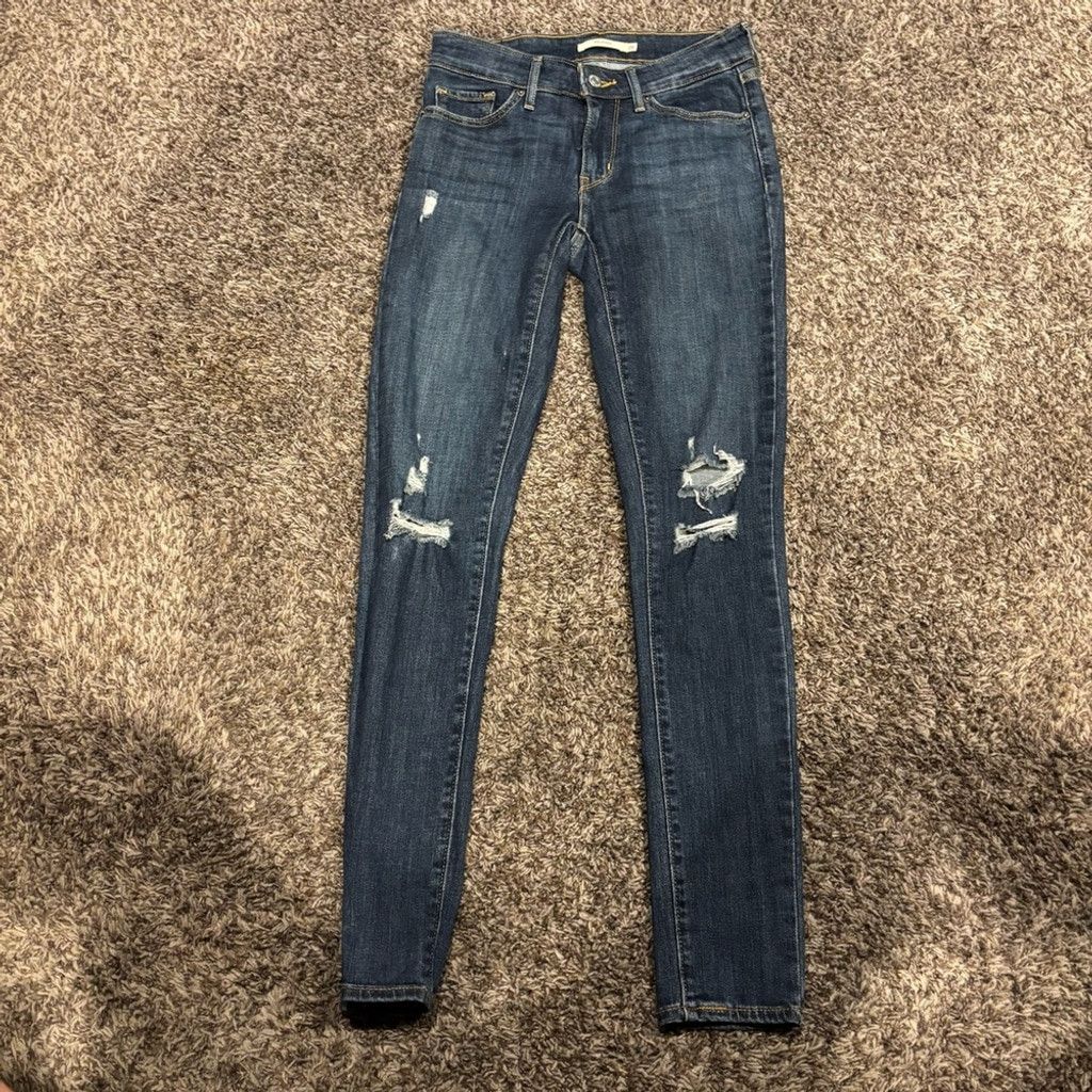 Levi's Levi's Blue Denim 711 Skinny Jeans Size 26" / US 2 / IT 38 - 3 Thumbnail