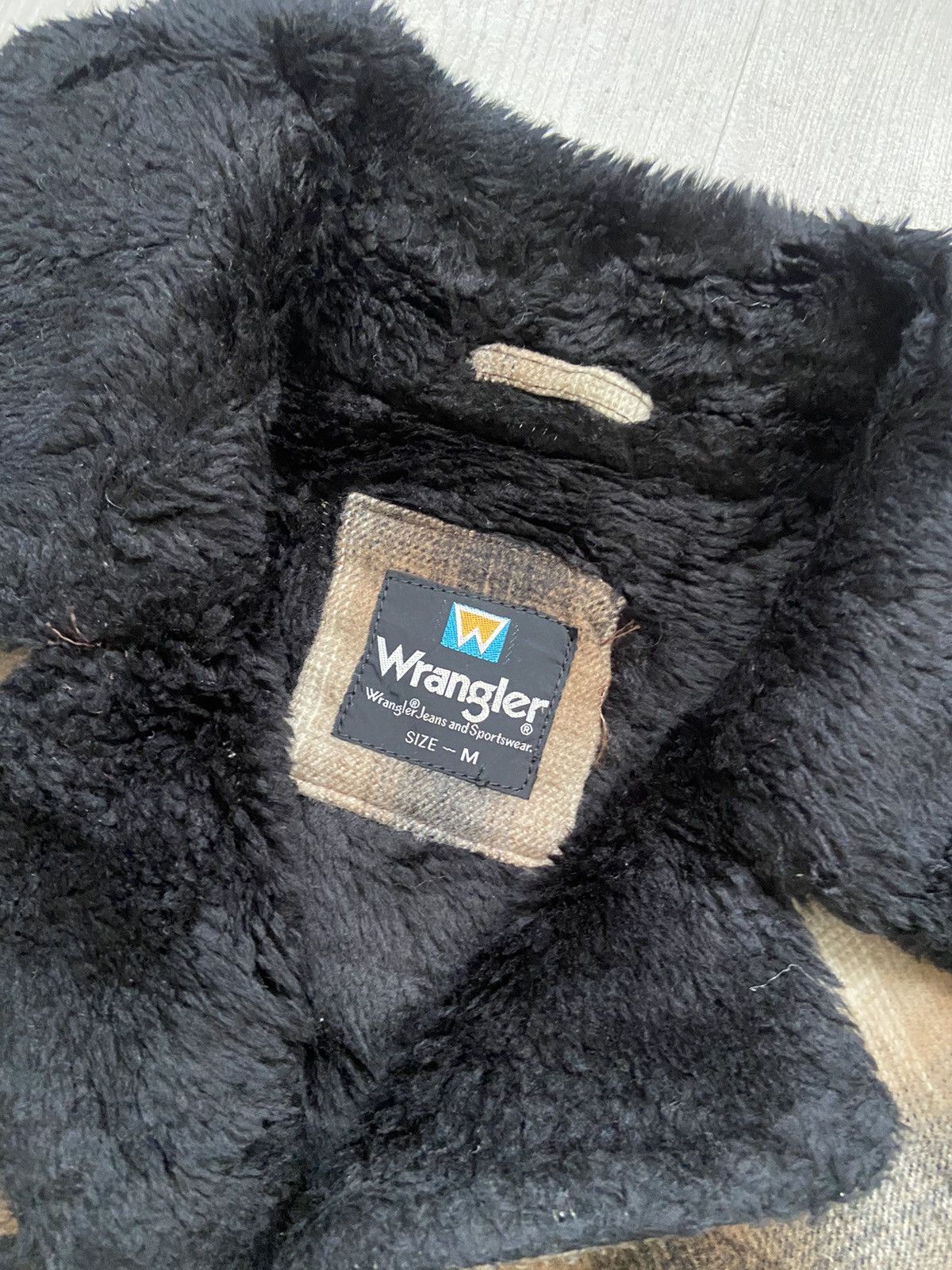 Wrangler Vintage 1990’s Wrangler Shadow Plaid Sherpa Jacket Size US M / EU 48-50 / 2 - 4 Thumbnail