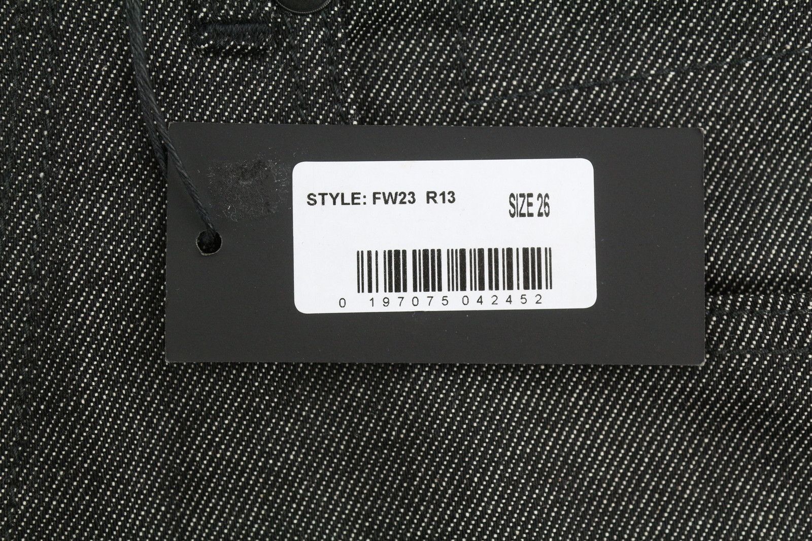 R13 BOYFRIEND 26 Vintage Grey Cropped Zip Denim 87803 Size 26" / US 2 / IT 38 - 6 Thumbnail