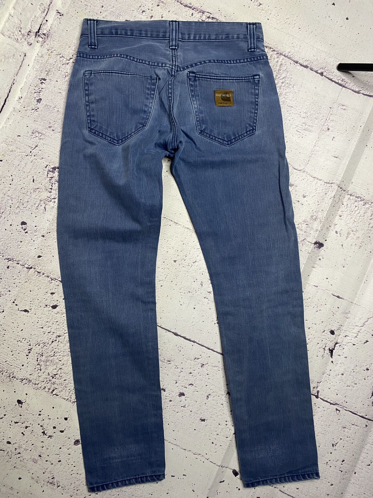 Men's vintage Carhartt wip patch logo jeans streetwear