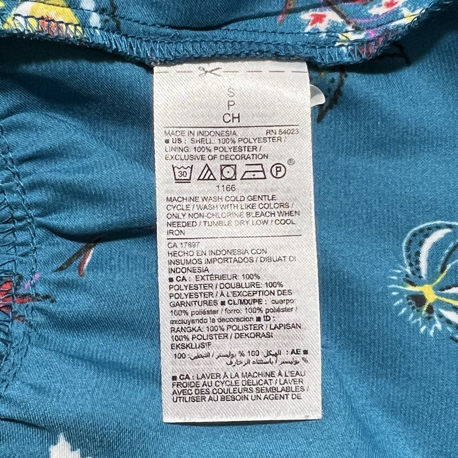 Old Navy Old Navy Women's Small Blue Colorful Floral Tie Shift Dress Size S / US 4 / IT 40 - 11 Thumbnail