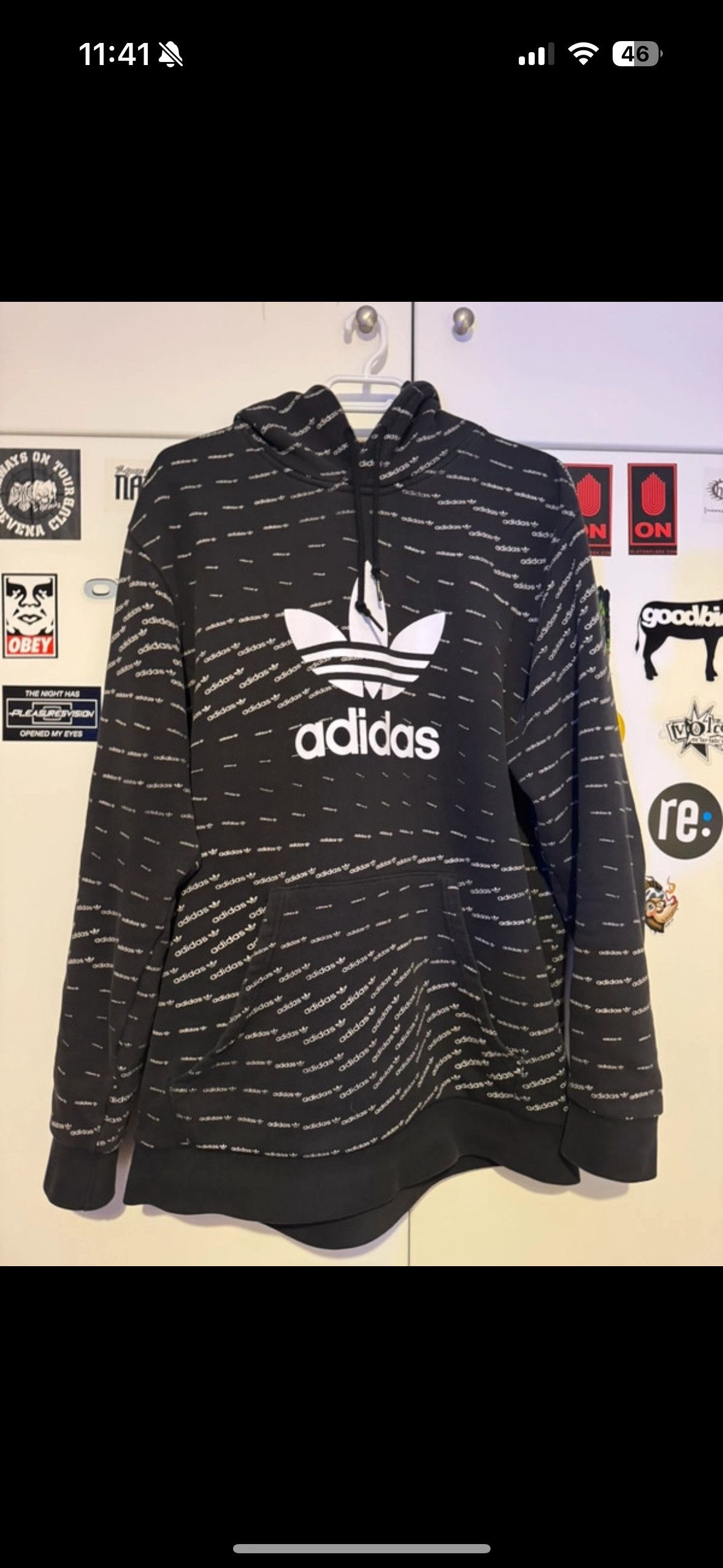 Adidas Adidas black hoodie Size US L / EU 52-54 / 3 - 1 Thumbnail