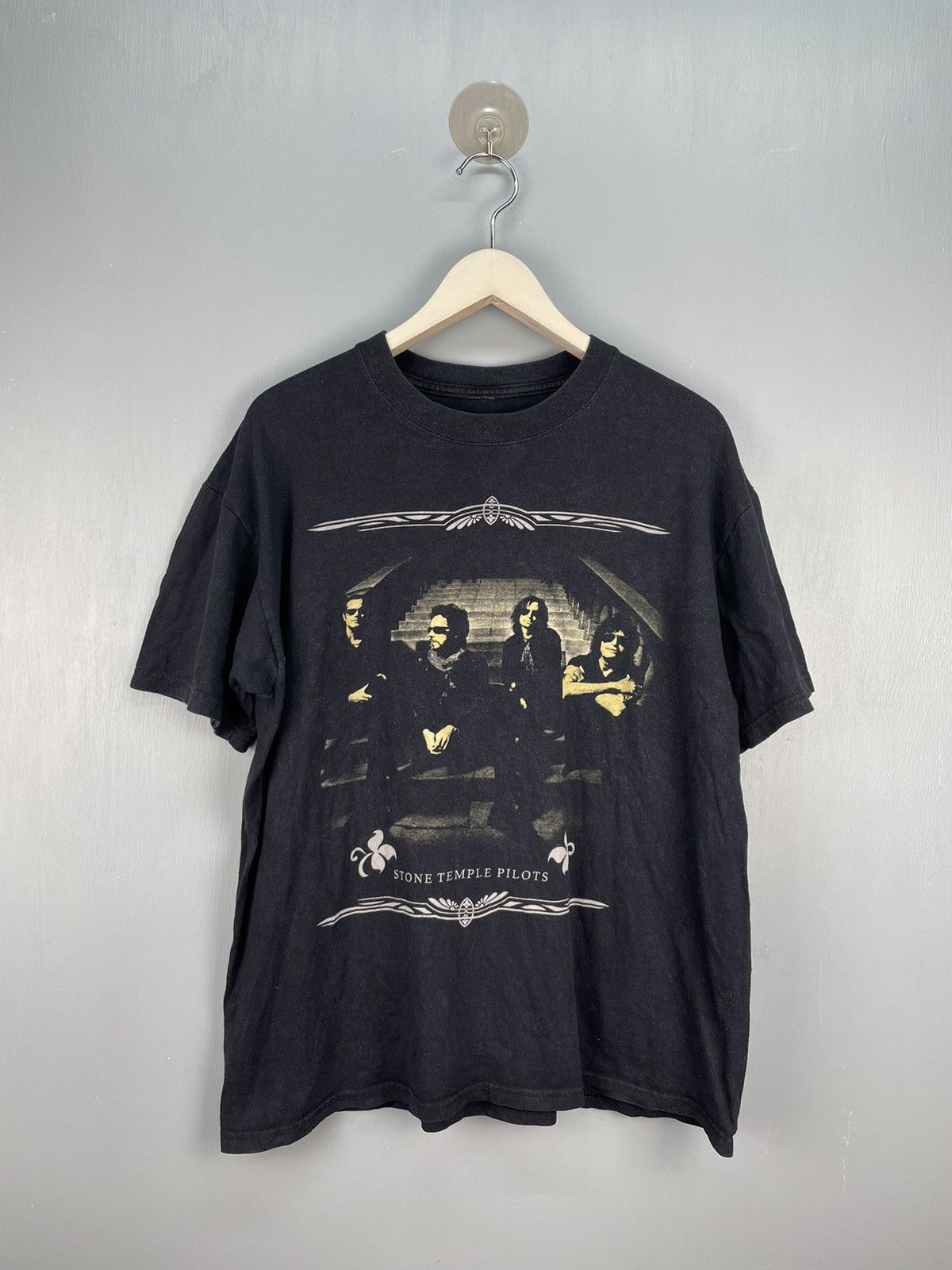 image of Band Tees x Vintage Y2K Stone Temple Pilots Rock Band Tour T Shirt in Black, Men's (Size Large)