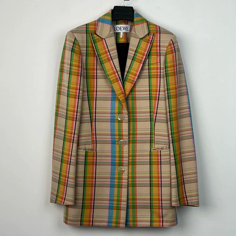 Loewe LOEWE Plaid Blazer Jacket S - dmc Size US S / EU 44-46 / 1 - 1 Thumbnail