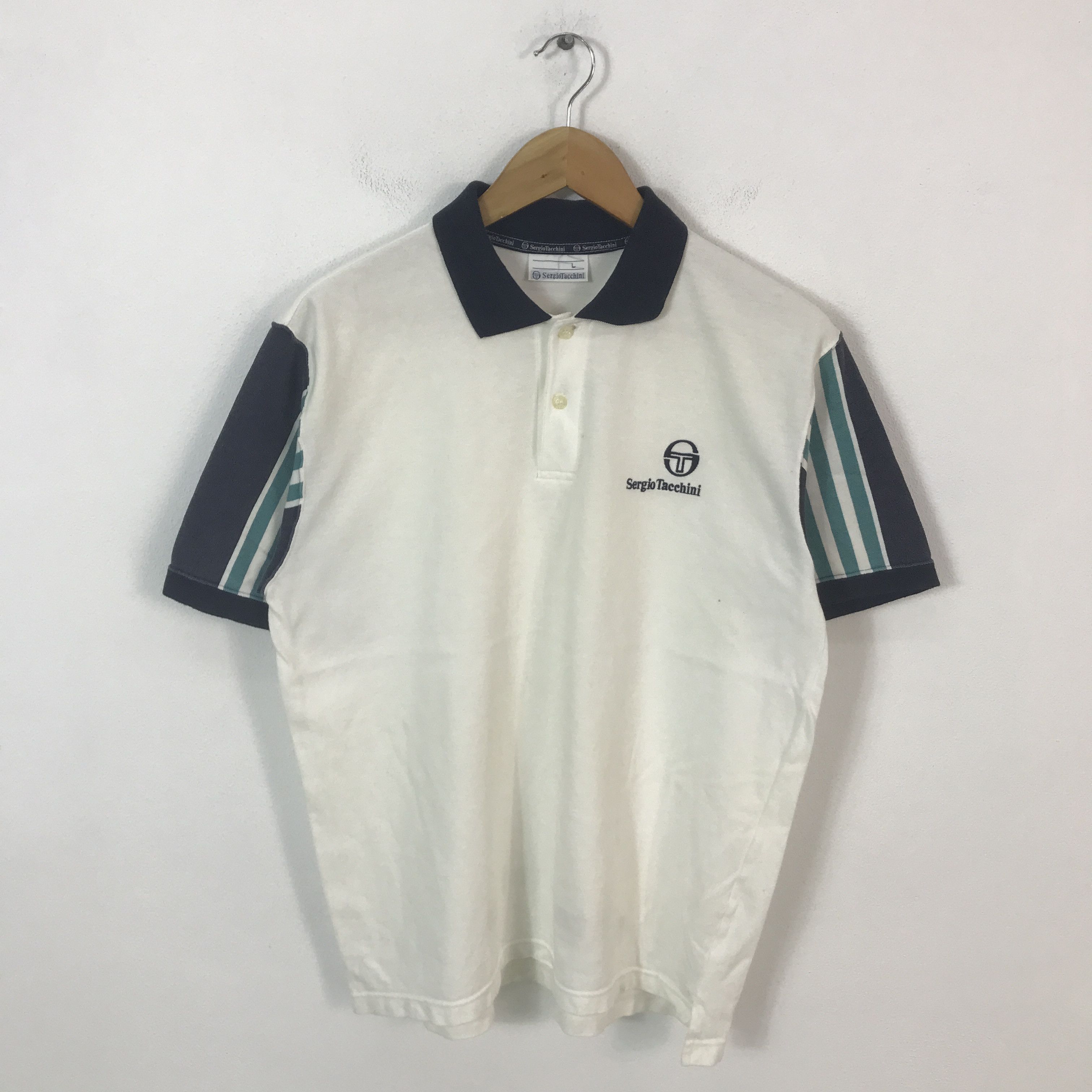 Sergio Tacchini Vtg sergio tacchini polo shirts sportwear Size US L / EU 52-54 / 3 - 1 Thumbnail