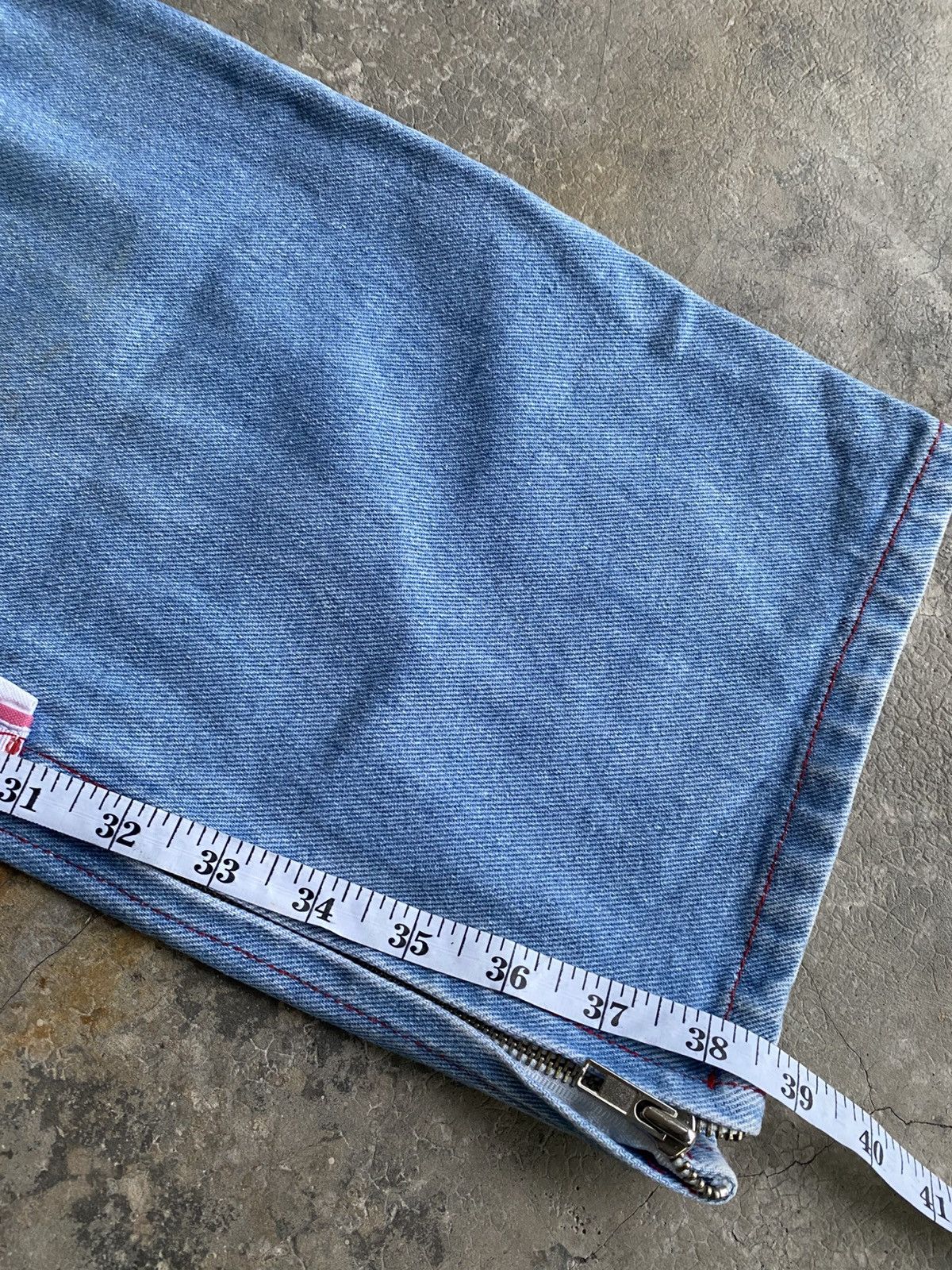 Japanese Brand M.Y.OB NYC Rappers style Jeans with Zipper Leg Size US 34 / EU 50 - 6 Thumbnail