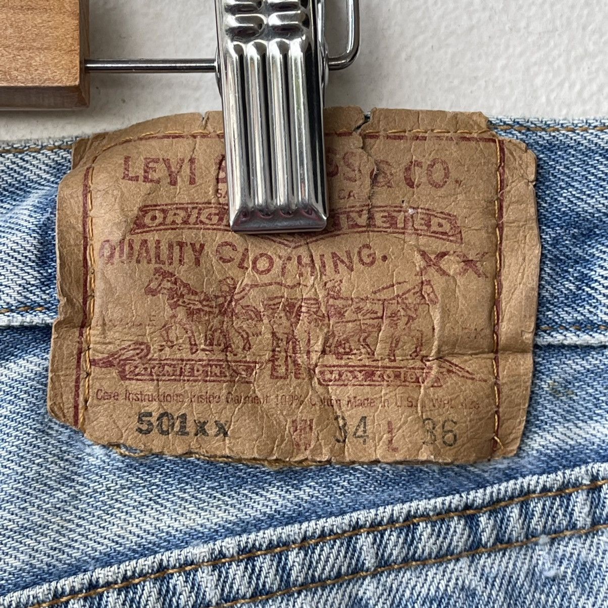 Levi's Vintage 90s Levi's 501XX USA - Thrashed Grunge Look Denim Size US 33 - 15 Thumbnail