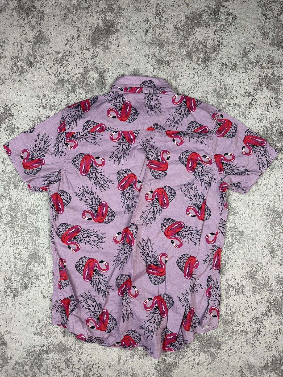 Vintage Retro Flamingo Pineapple Shirt Size US M / EU 48-50 / 2 - 2 Thumbnail