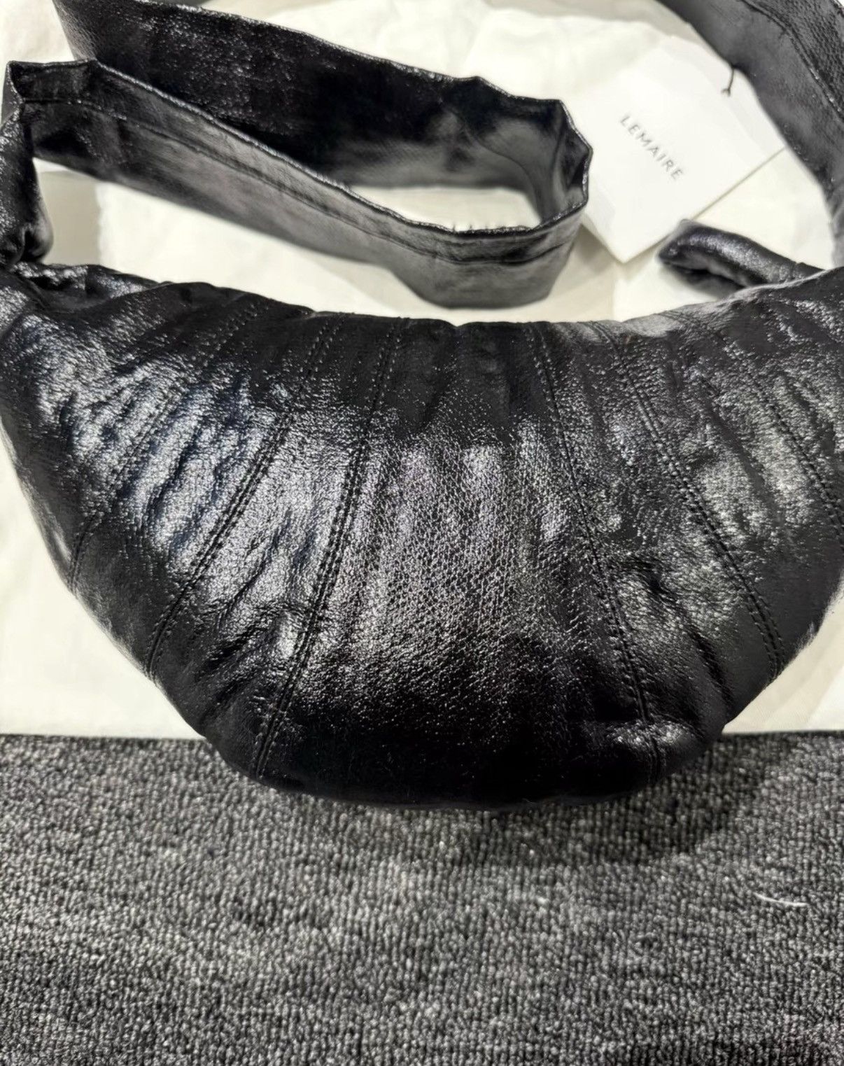 Lemaire Lemaire Small Coated Cotton Croissant Bag KKKK19 Size ONE SIZE - 3 Thumbnail