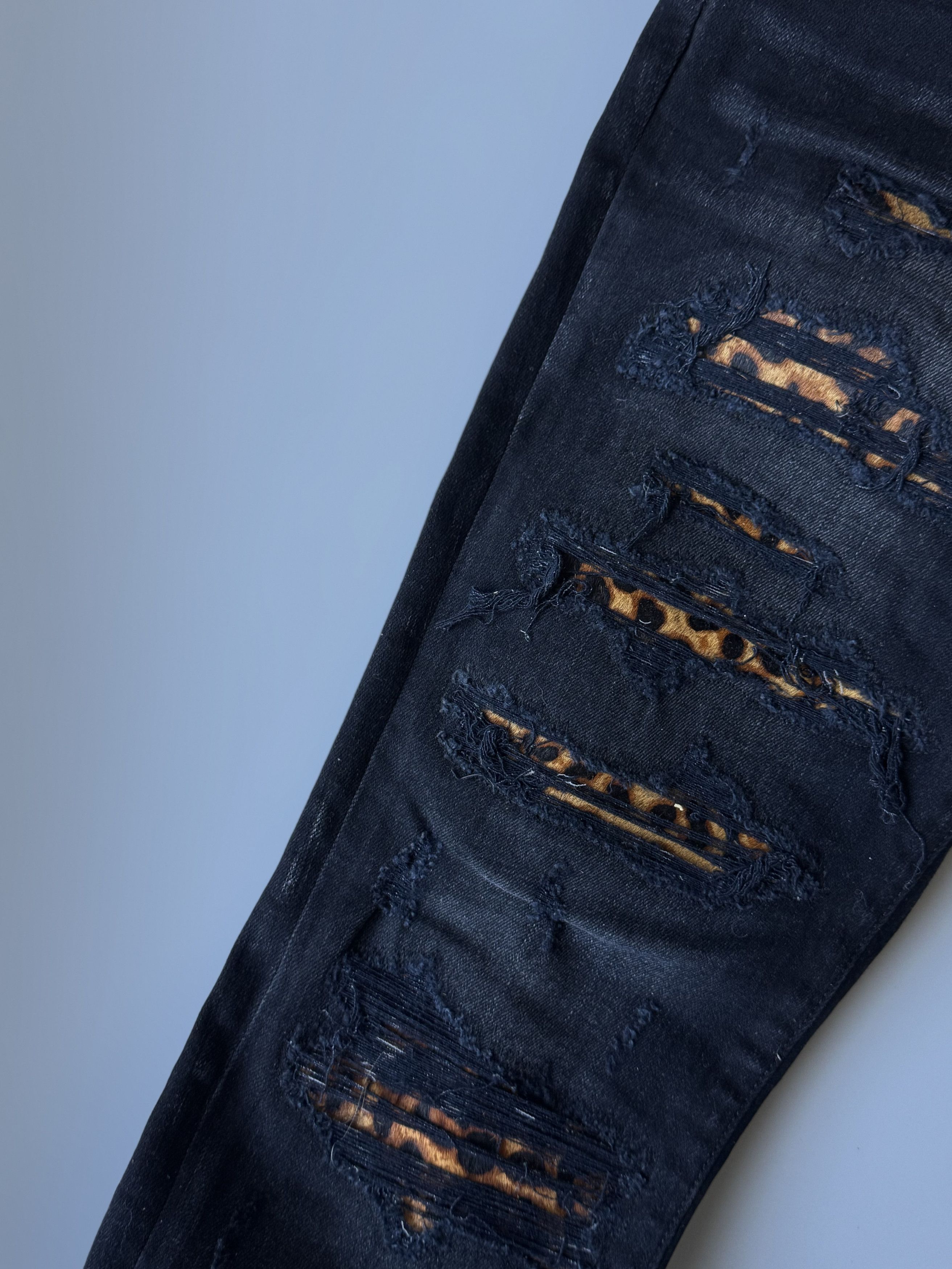 Amiri AMIRI LEOPARD TRASHER JEANS RARE Size US 31 - 2 Thumbnail