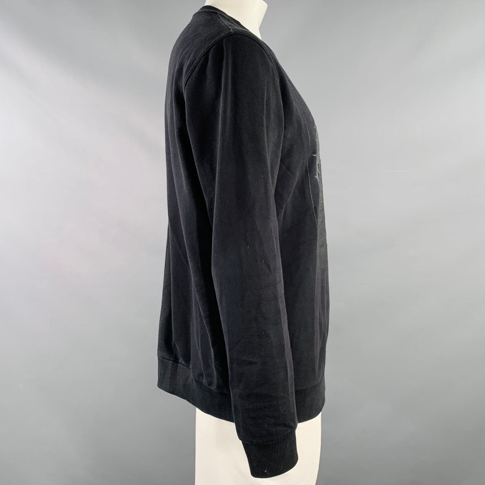 Givenchy L Black Jesus Graphic Cotton Cuban Fit Crew Neck Sweatshirt Size US L / EU 52-54 / 3 - 3 Thumbnail