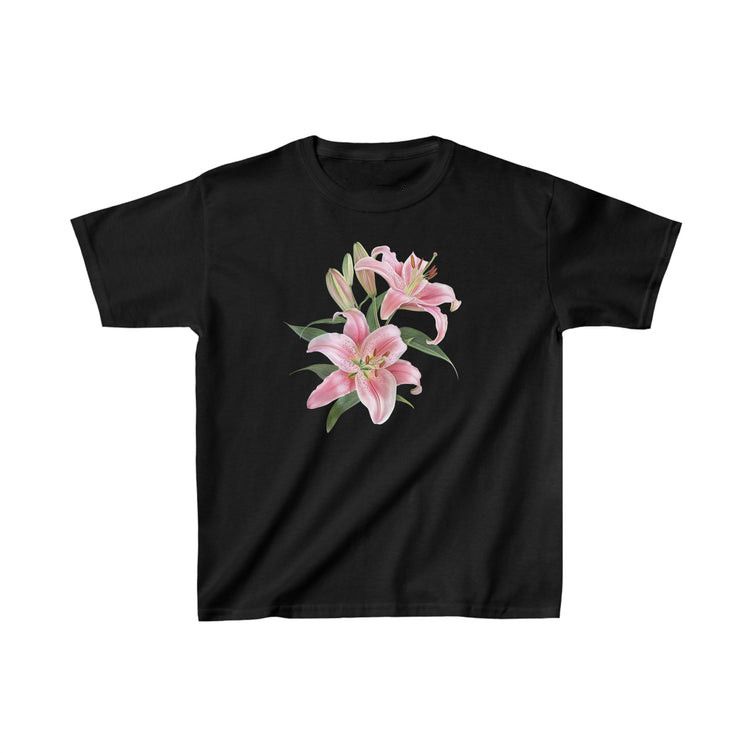 Other Lilly Flower Baby Tee – Floral Aesthetic Fitted Tee Size S / US 4 / IT 40 - 2 Thumbnail