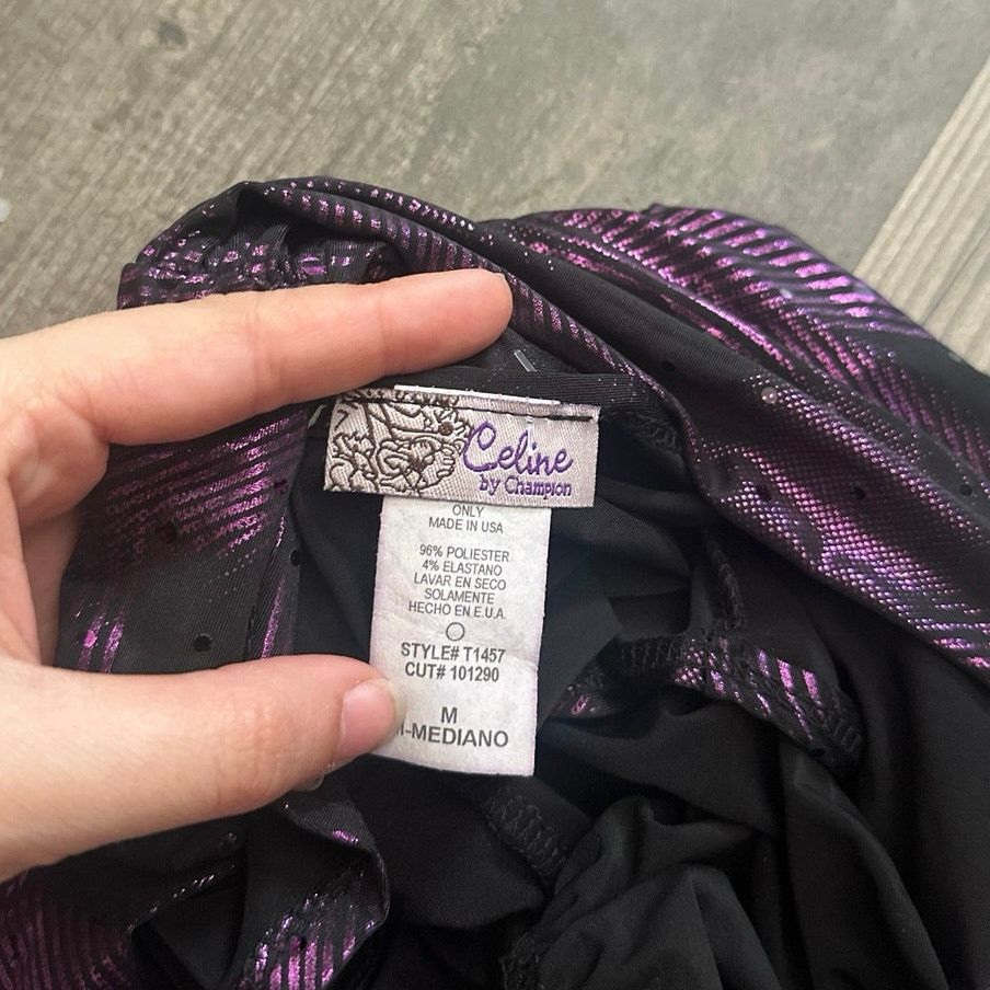 celine by champion purple black corset blouse