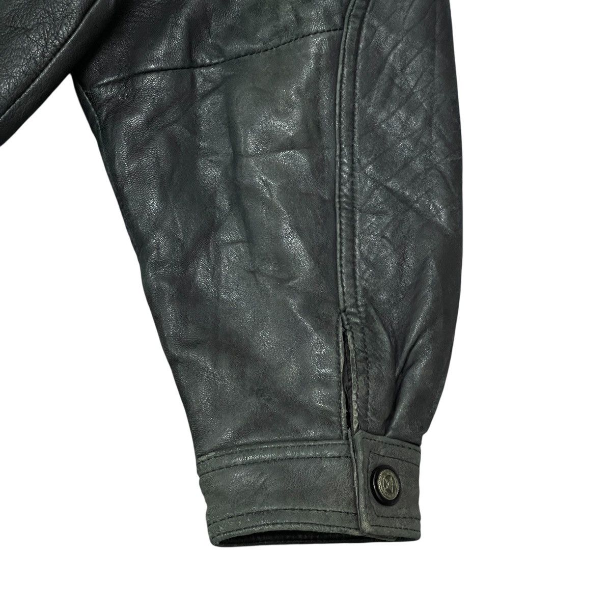 Genuine Leather Vtg Moda Italiana Flight Bomber Leather Jacket Fur Collar Size US L / EU 52-54 / 3 - 20 Thumbnail