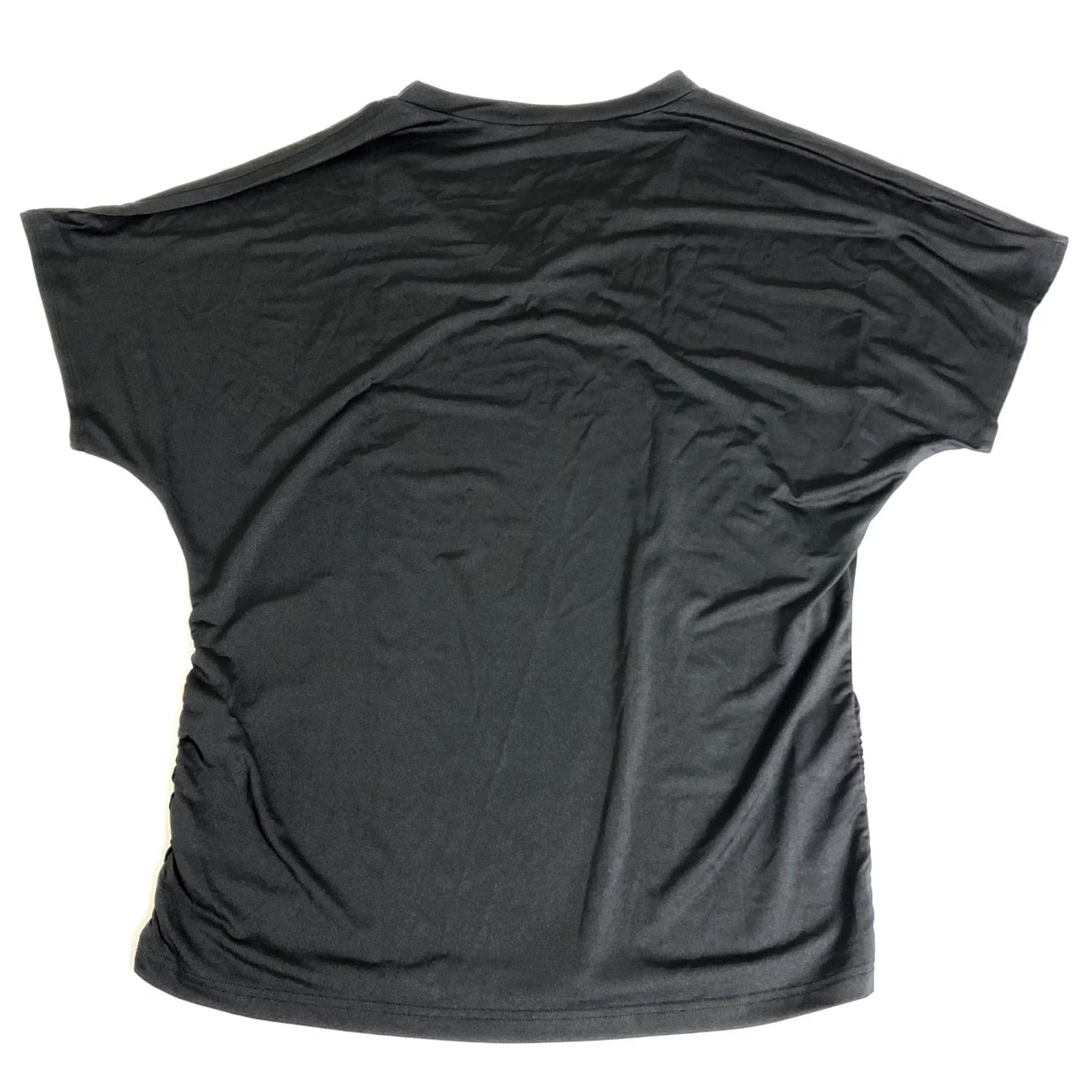 Vintage IN'VOLAND Women's V Neck T Shirt Loose Fit Black Size 18W T-Shirt Tunic Casual Womens Black 18W May Include New K74 Size XXL / US 16-18 / IT 52-54 - 2 Thumbnail