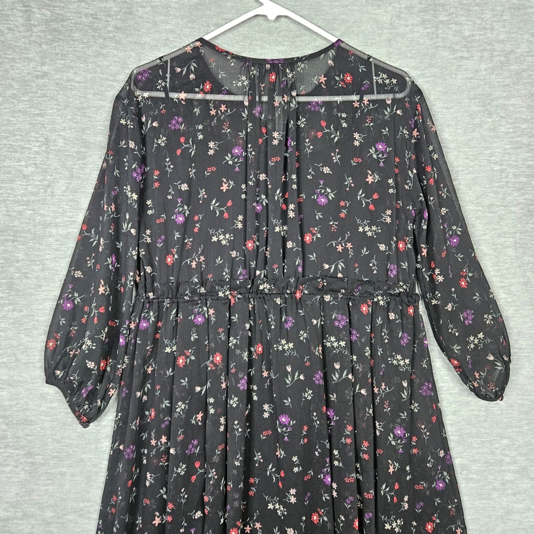 Uniqlo Uniqlo Floral Button Up 3/4 Sleeve Elastic Waist Women's Dress Size S Size S / US 4 / IT 40 - 6 Thumbnail