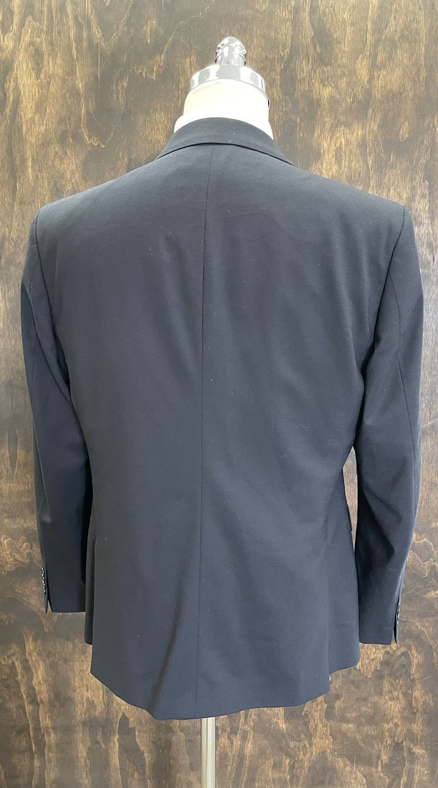 John Varvatos Midnight Navy Wool Blazer Size 44R - 4 Thumbnail