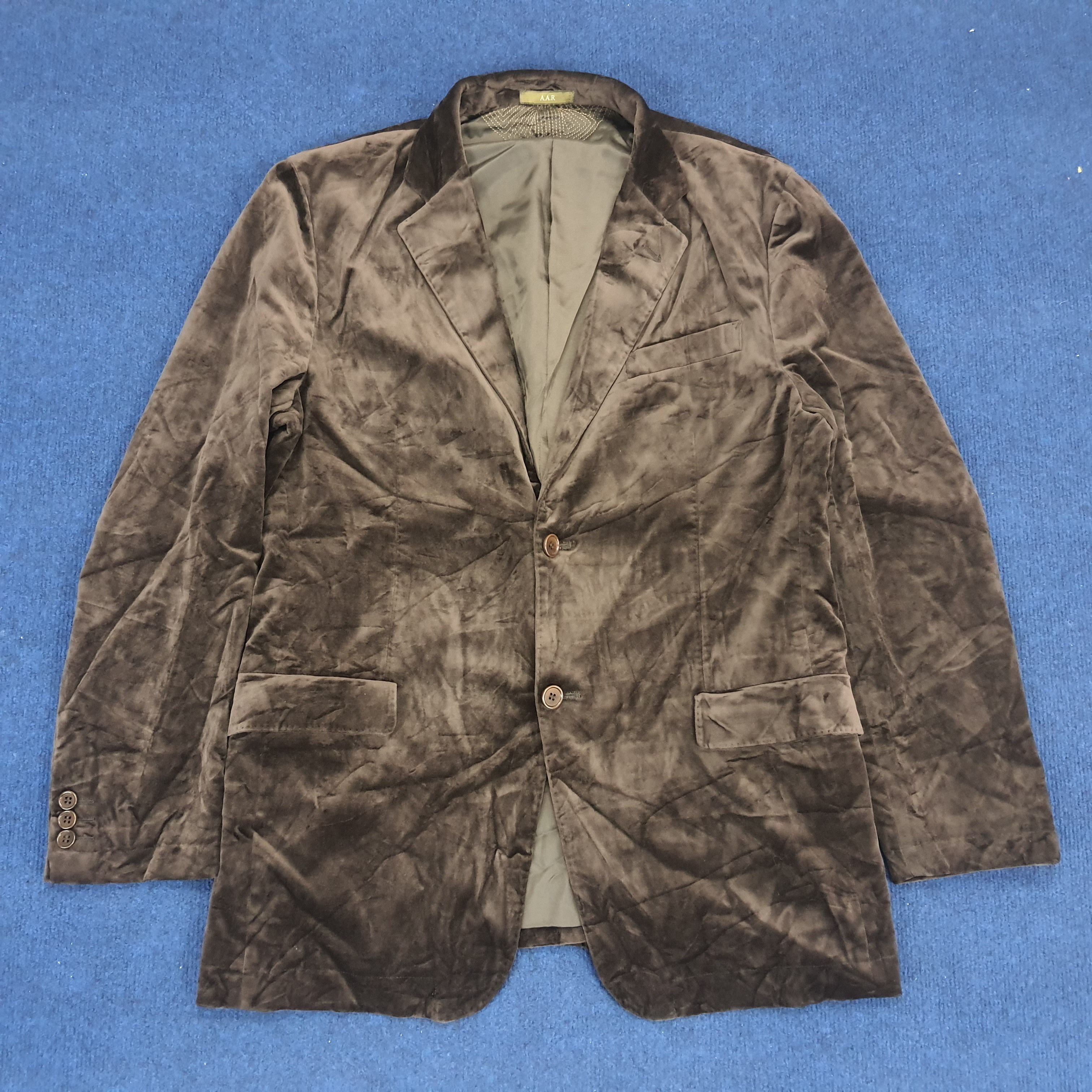Japanese Brand × Vintage × Yohji Yamamoto Vintage A.A.R Yohji Design Studio Velvet Blazer Size US M / EU 48-50 / 2 - 1 Thumbnail