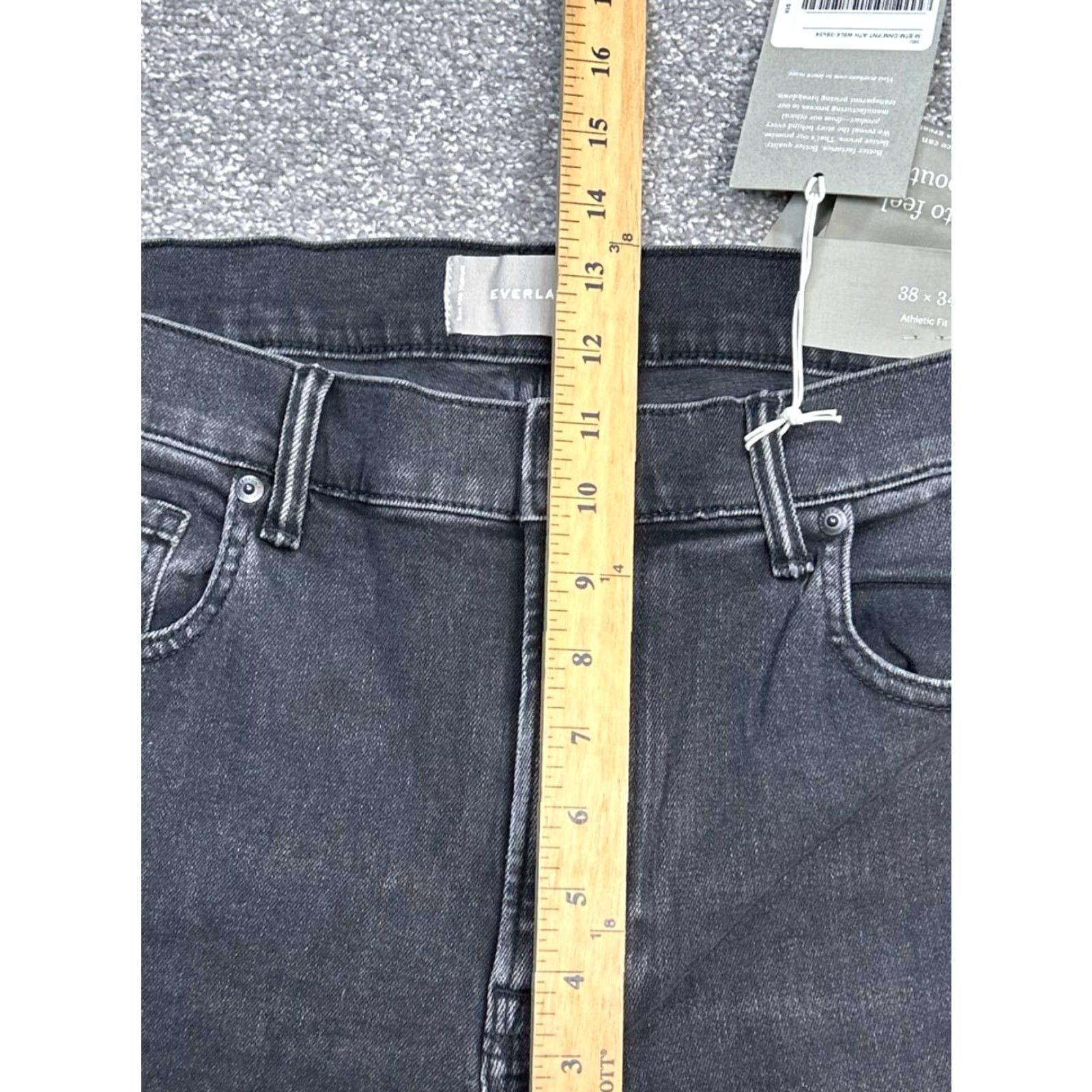 Everlane Everlane Jeans Mens 38 Gray Denim Cotton Athletic Slim Straight 38x34 Regular 5-Pocket Design Men’s Jeans Size US 38 / EU 54 - 5 Thumbnail