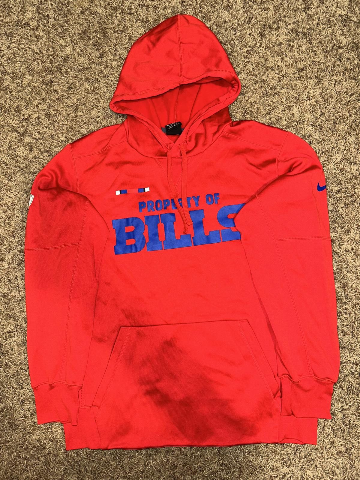 Nike Nike Men’s Buffalo Bills Sideline Property Of Performance Pullover Hoodie Size US M / EU 48-50 / 2 - 1 Thumbnail