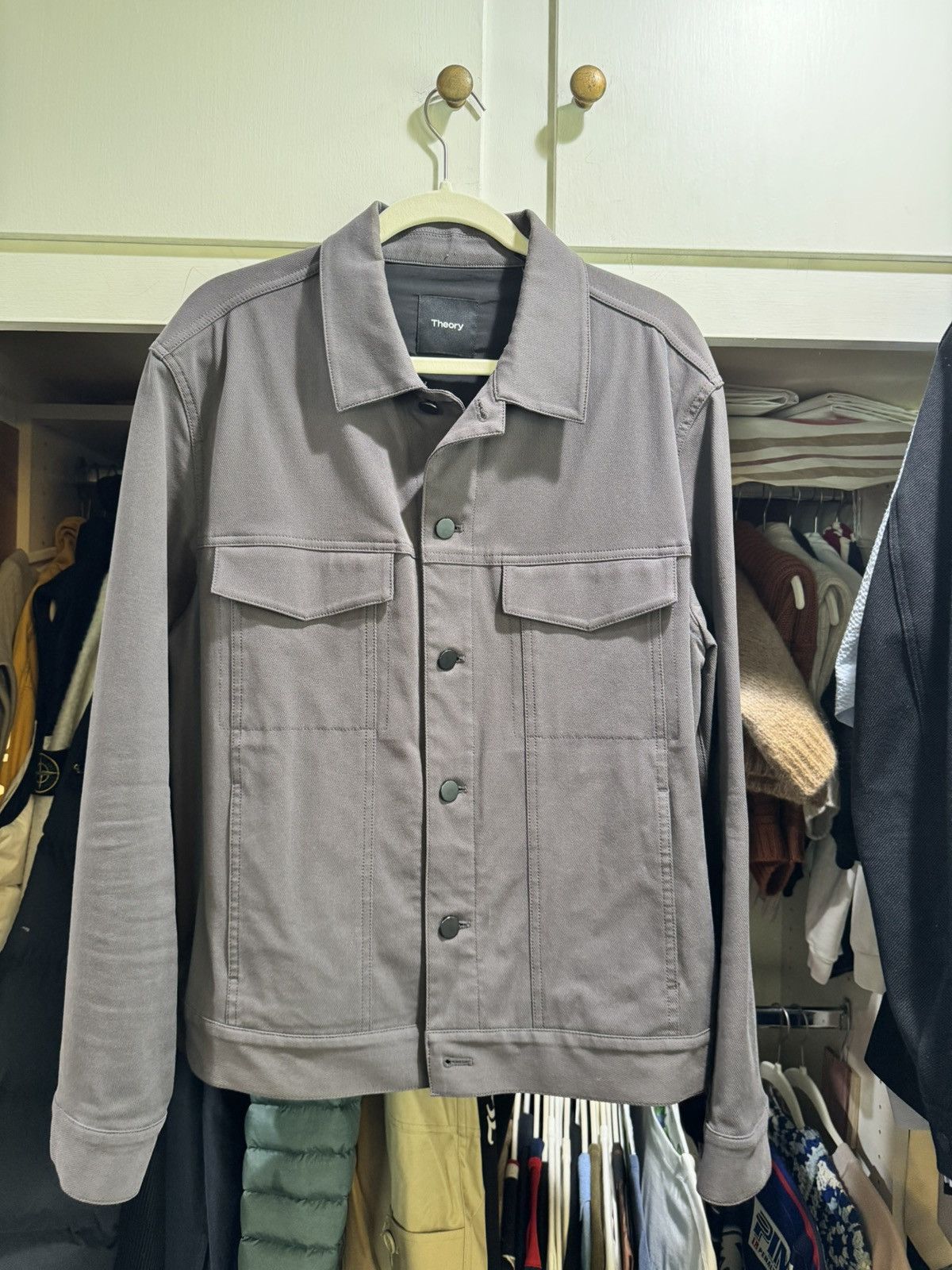 Theory Theory Twill Coat Size US XL / EU 56 / 4 - 1 Thumbnail
