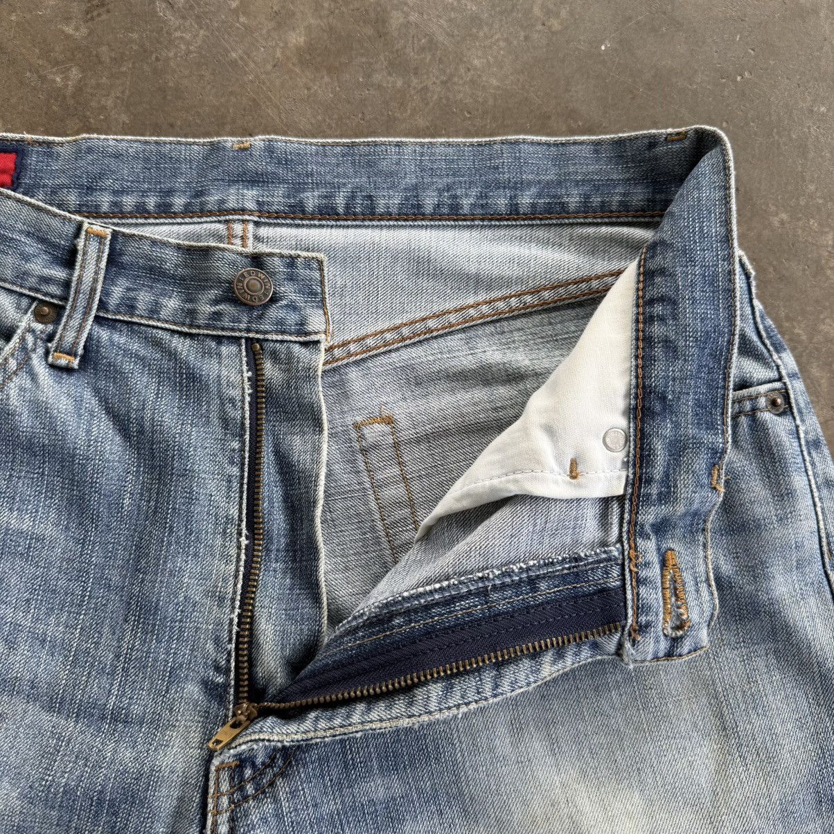 Edwin W33x27.5 Vintage Edwin Faded Ripped Denim Jean Pants Size US 33 - 8 Thumbnail