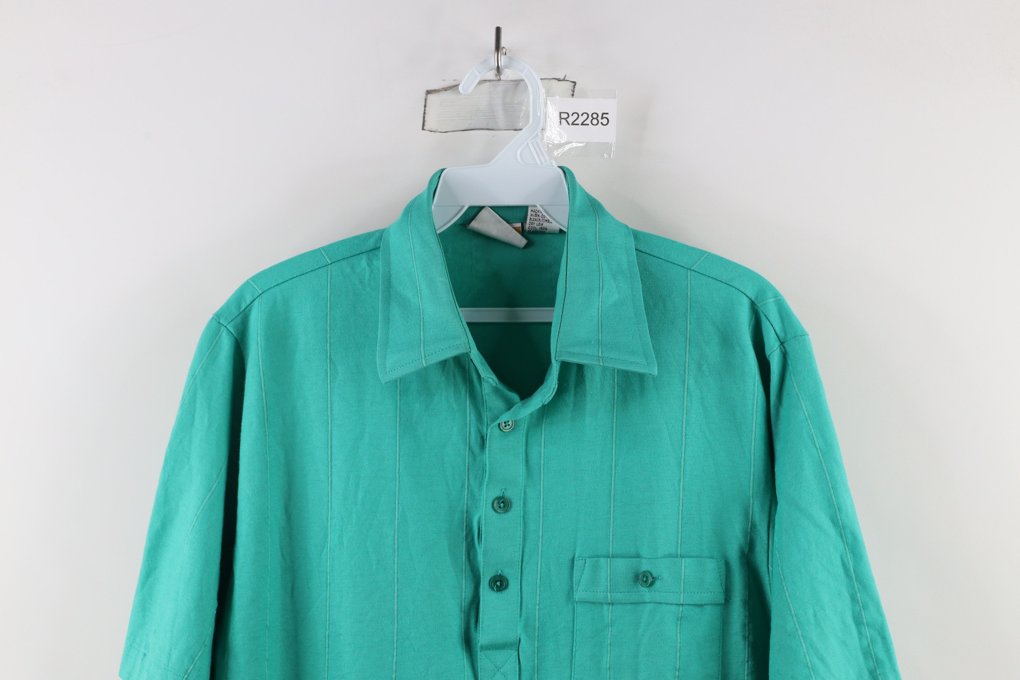 Vintage Vintage 90s Streetwear Collared Golf Polo Shirt Teal USA Size US M / EU 48-50 / 2 - 2 Thumbnail