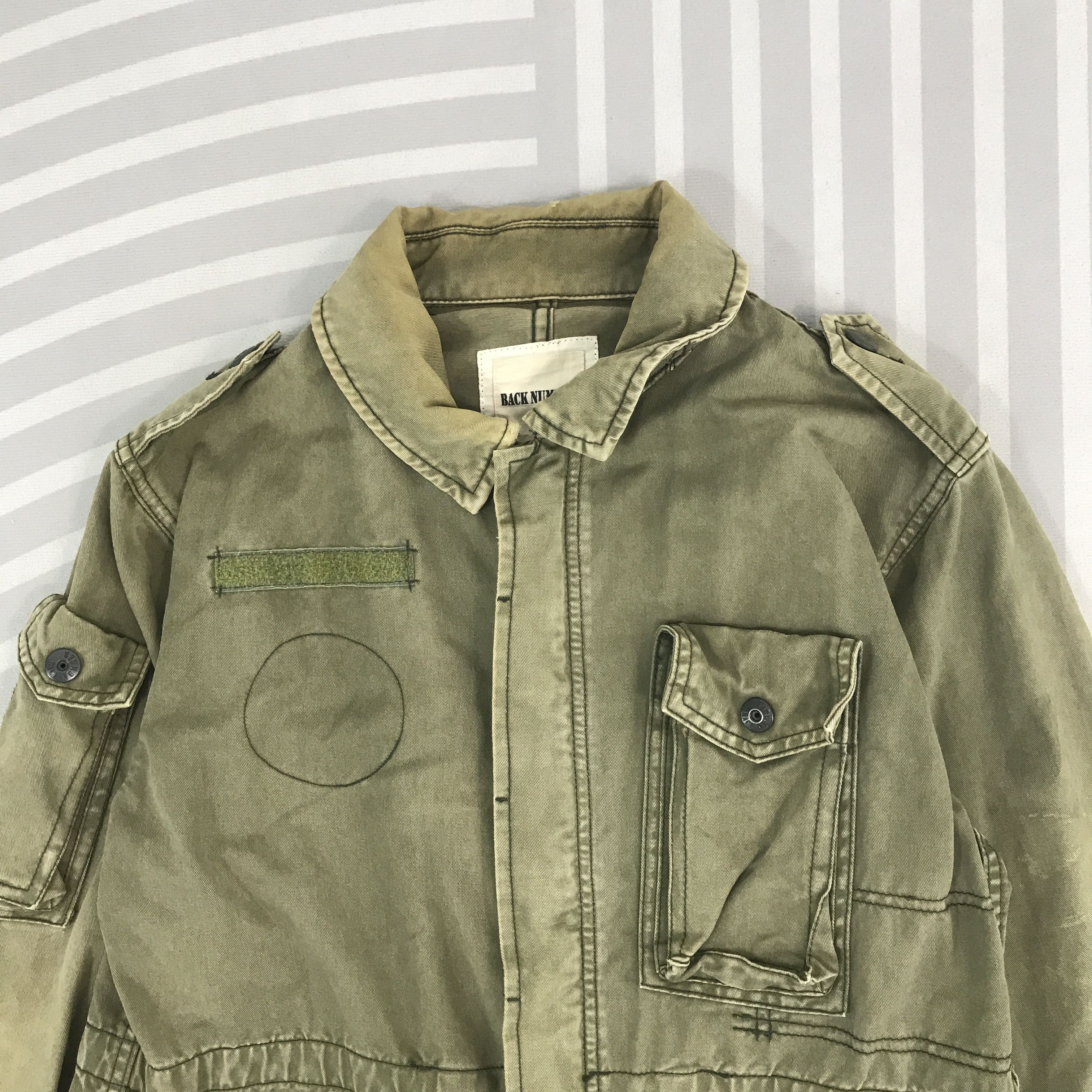 Japanese Brand × Vintage Vintage Back Number Military style Faded Jacket Size US S / EU 44-46 / 1 - 2 Thumbnail