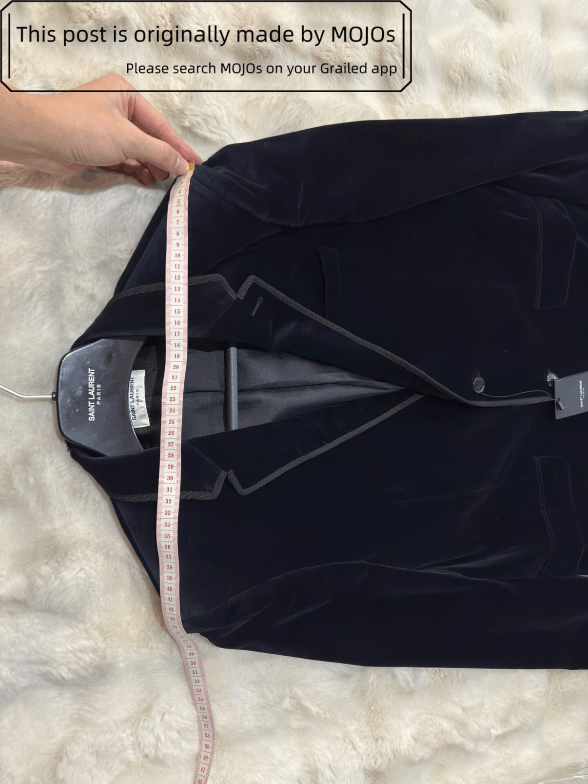 Saint Laurent Paris Sz 48 Saint Laurent Paris 14AW Velvet Black Blazer mojos9432 Size US M / EU 48-50 / 2 - 7 Thumbnail