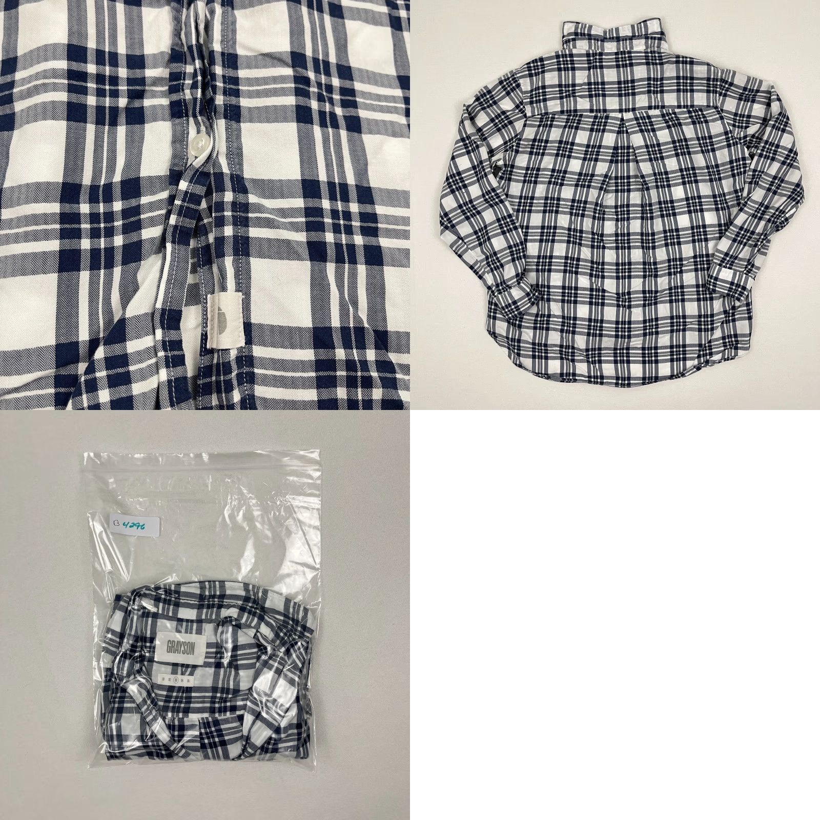 Vintage VINTAGE The Hero Shirt Grayson by Frank & Eileen Womens Medium 3 Blue Plaid Office Prep Size M / US 6-8 / IT 42-44 - 8 Thumbnail