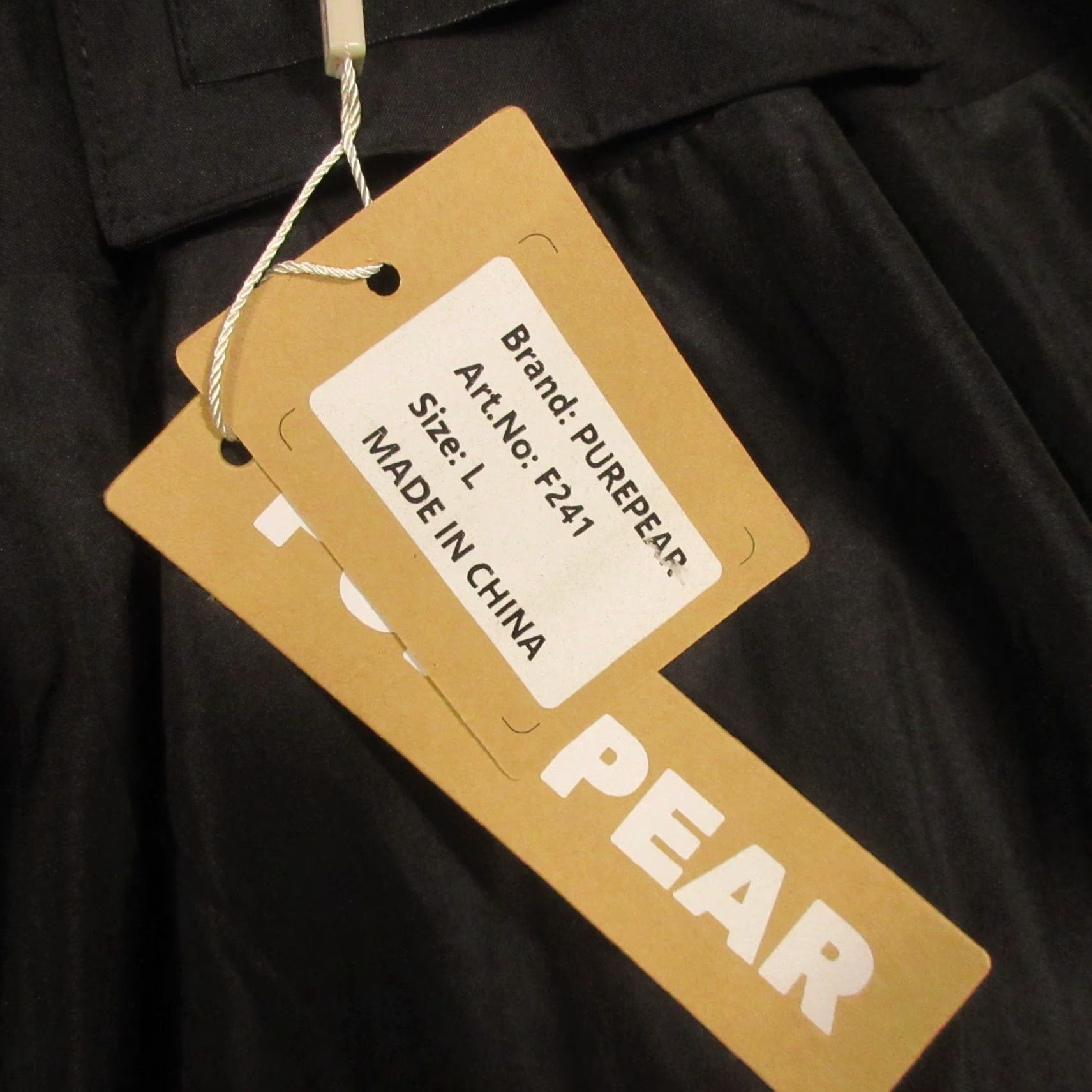 Vintage Purepear Cropped Down Jacket Large Womens Black Sherpa Collar Stand Up Neck NEW Size L / US 10 / IT 46 - 5 Thumbnail