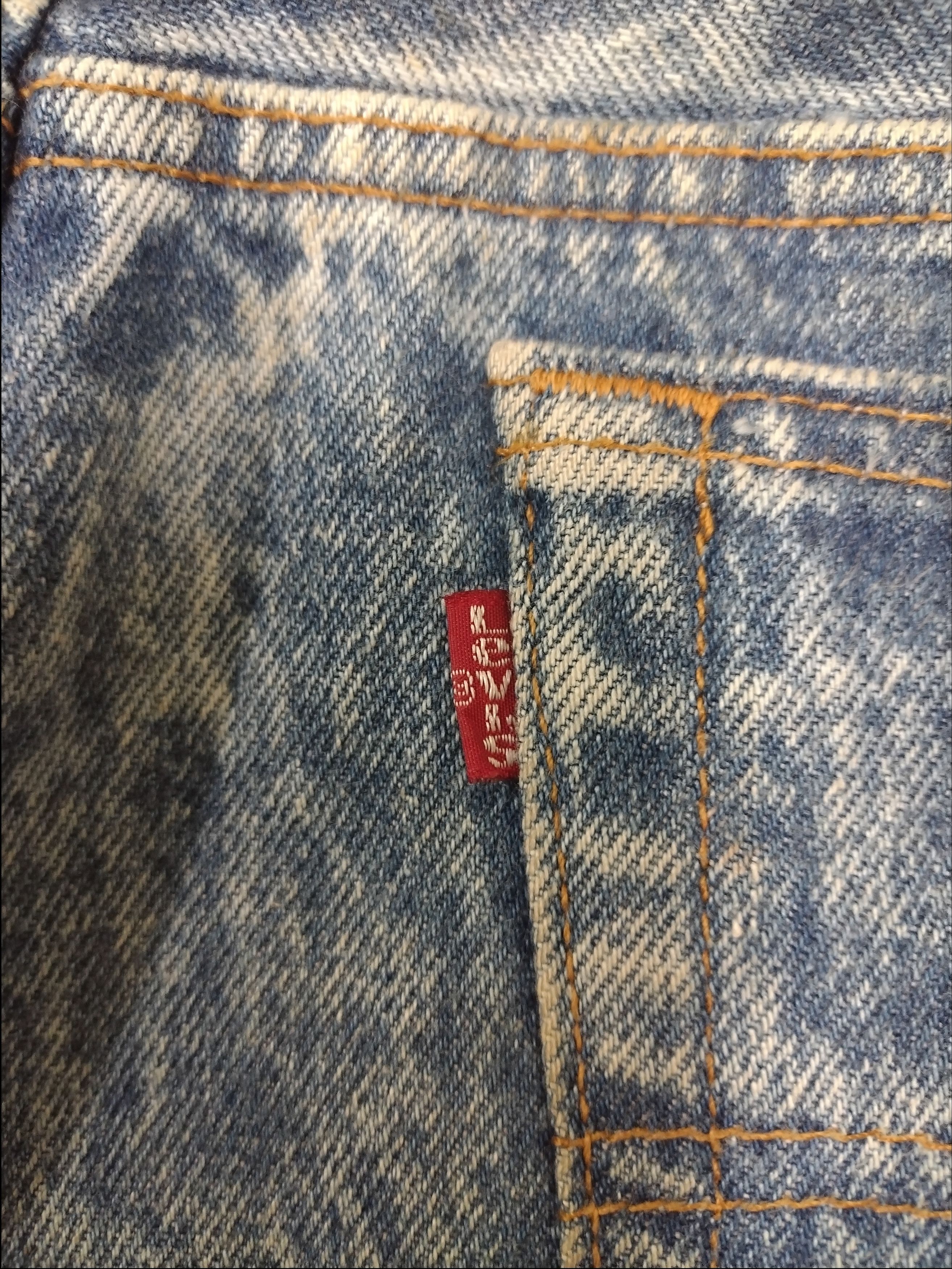 If Six Was Nine × Le Grande Bleu (L.G.B.) × Levi's Crazy acid wash Levi’s Vintage Jeans Size US 34 / EU 50 - 5 Thumbnail