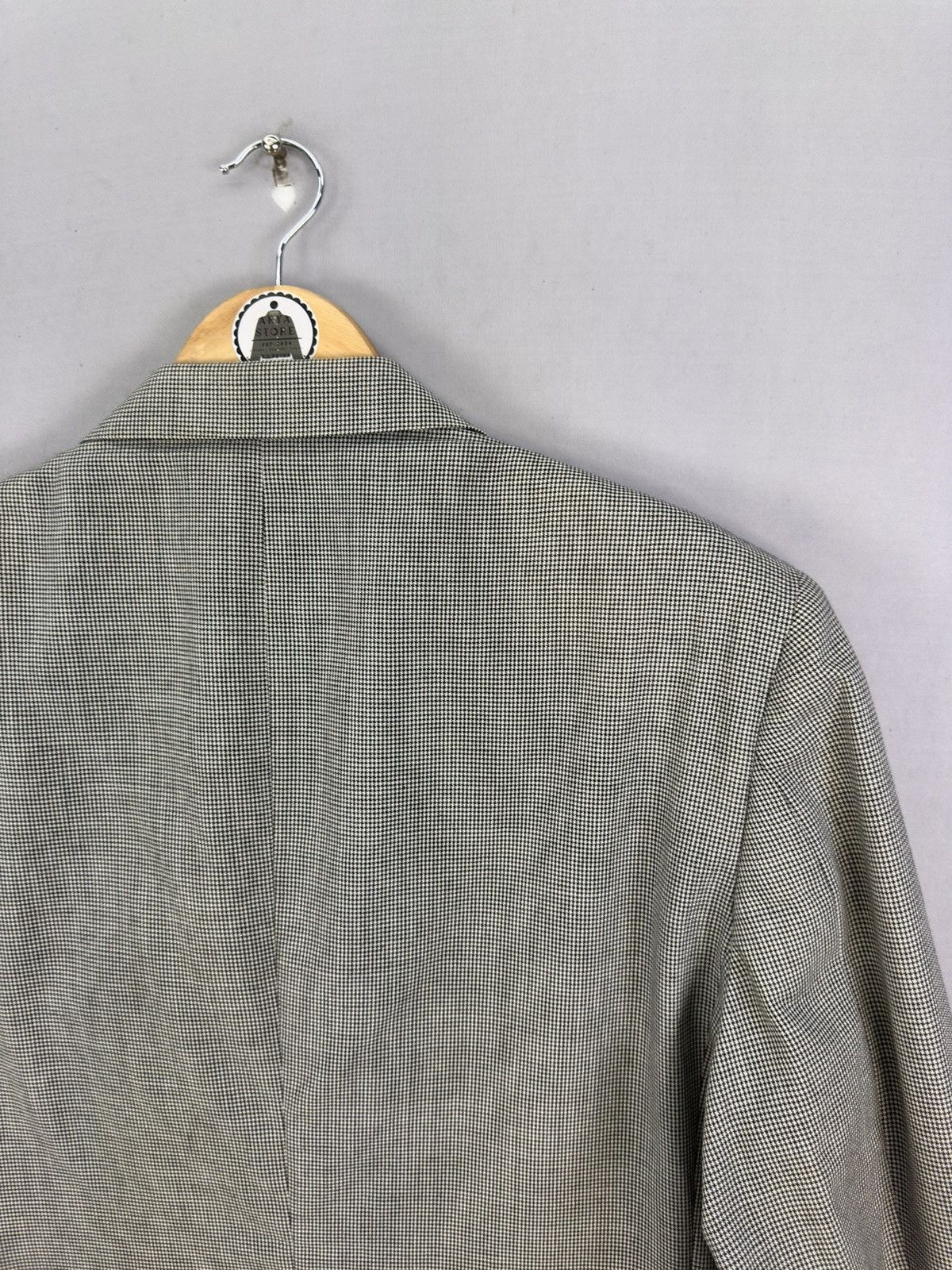 Burberry Vintage Burberrys Houndstooth Silk & Kid Mohair Coat Jacket Size US L / EU 52-54 / 3 - 5 Thumbnail