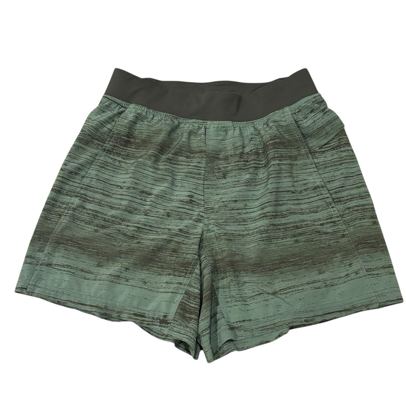Lululemon Lululemon Surge 6” Shorts Men’s Medium Green Static Drift Size US 29 - 1 Thumbnail