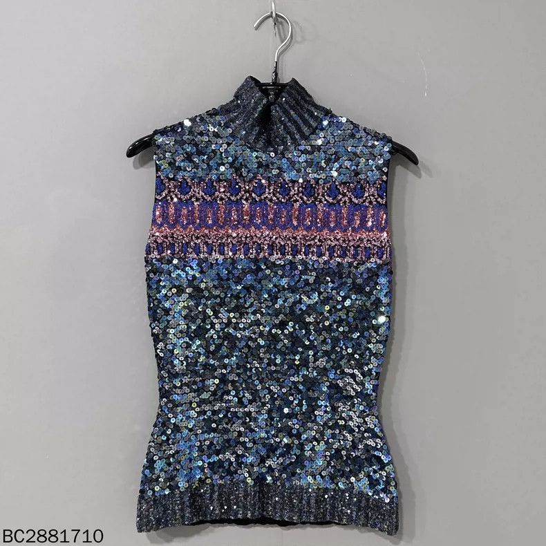 Dior Sleeveless Sequin Top by Dior-2506 Size S / US 4 / IT 40 - 3 Thumbnail
