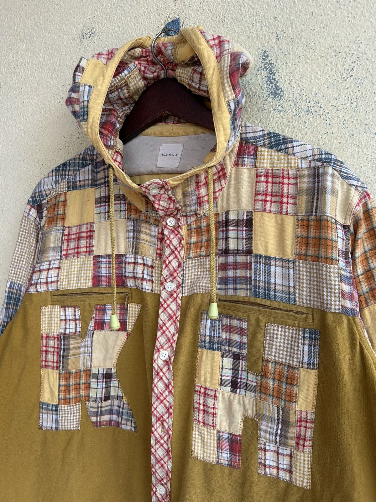 Karl Helmut Karl Helmut Patchworks Hooded Shirt Size US XL / EU 56 / 4 - 3 Thumbnail