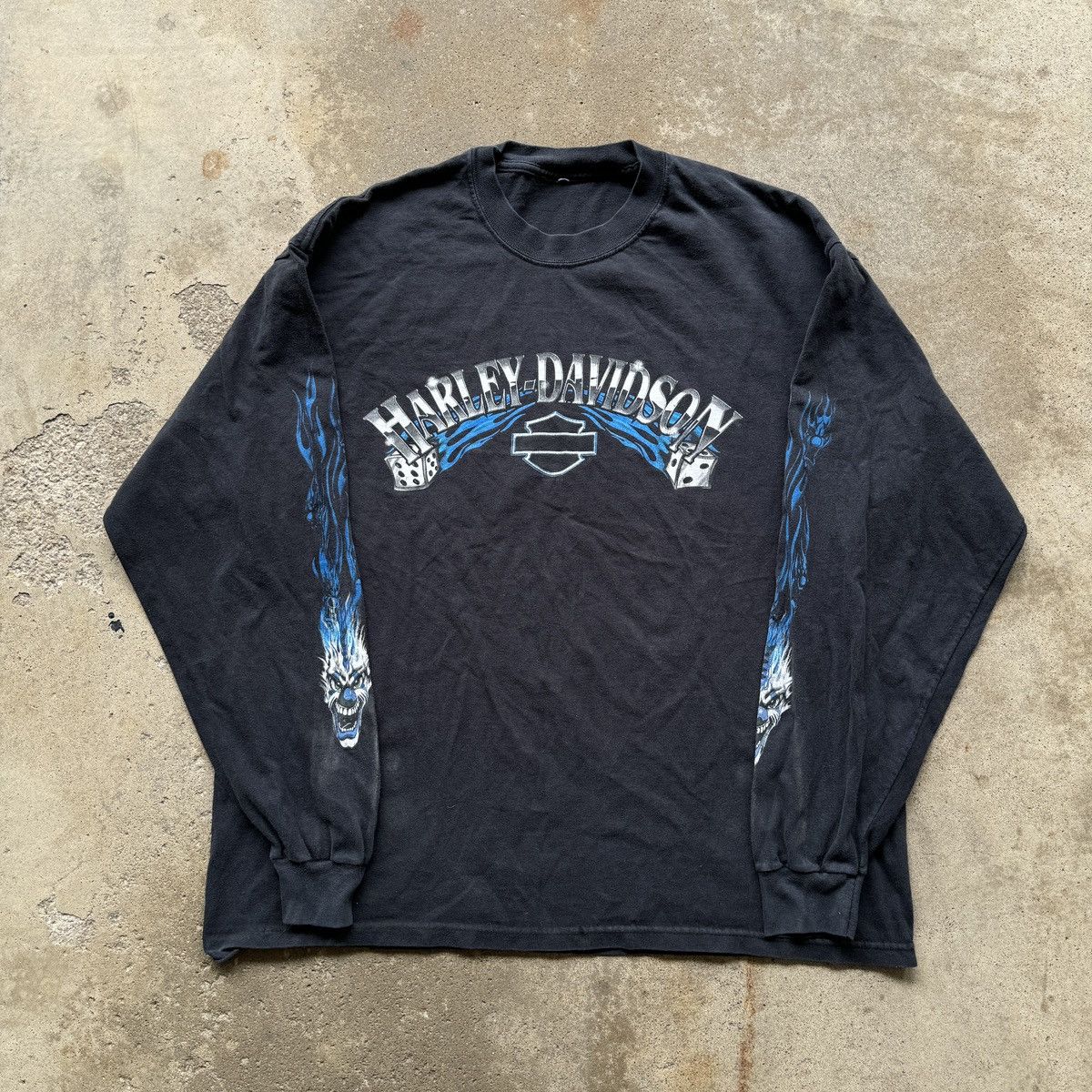 1998s HARLEY-DAVIDSON Blue Fire L/S T-shirt | What’z up powered by BASE