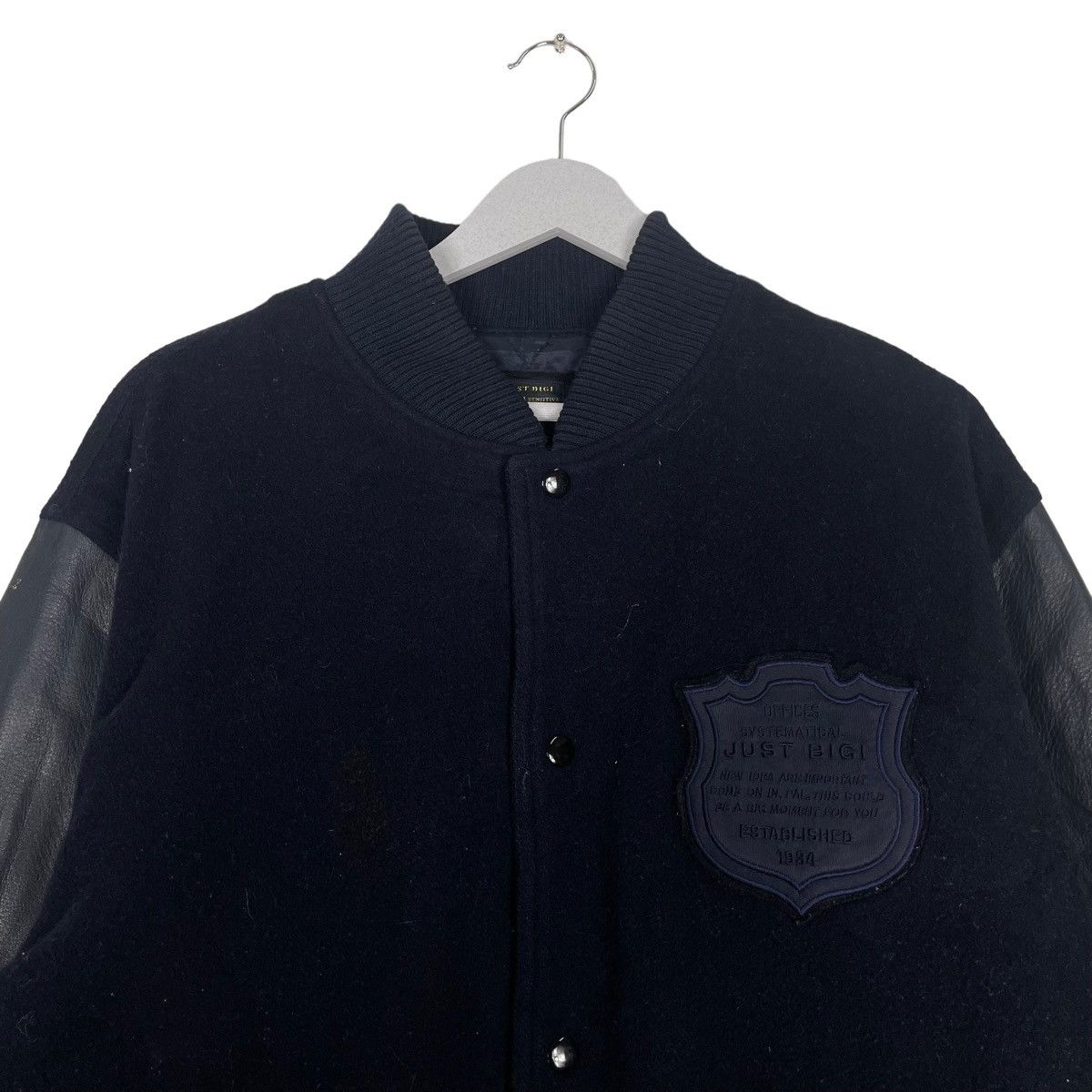 BIGI × Japanese Brand 💥90s BIGI OLD VARSITY ALL BLACK JACKET Size US L / EU 52-54 / 3 - 3 Thumbnail